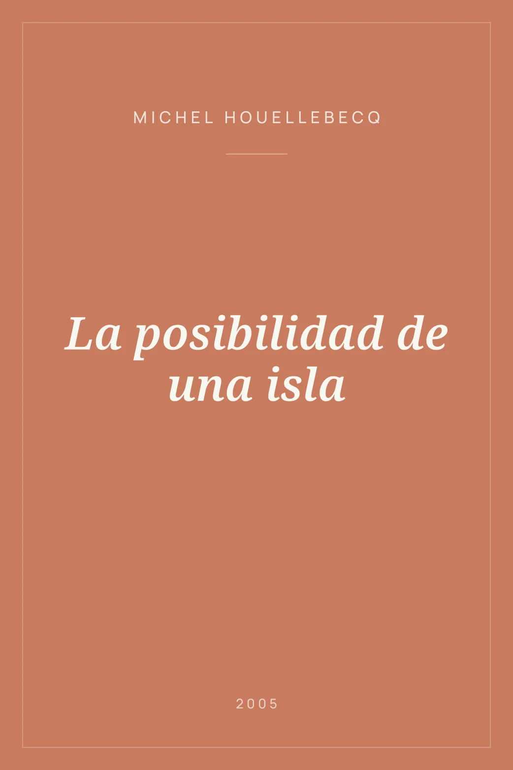 Portada de La posibilidad de una isla