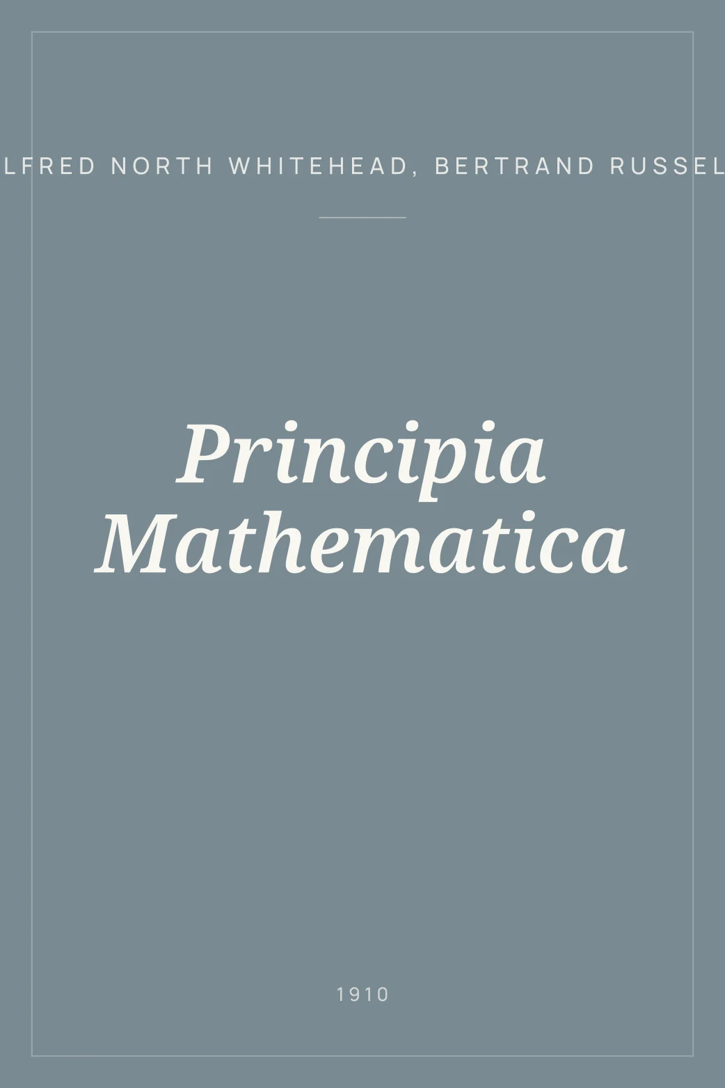 Portada de Principia Mathematica