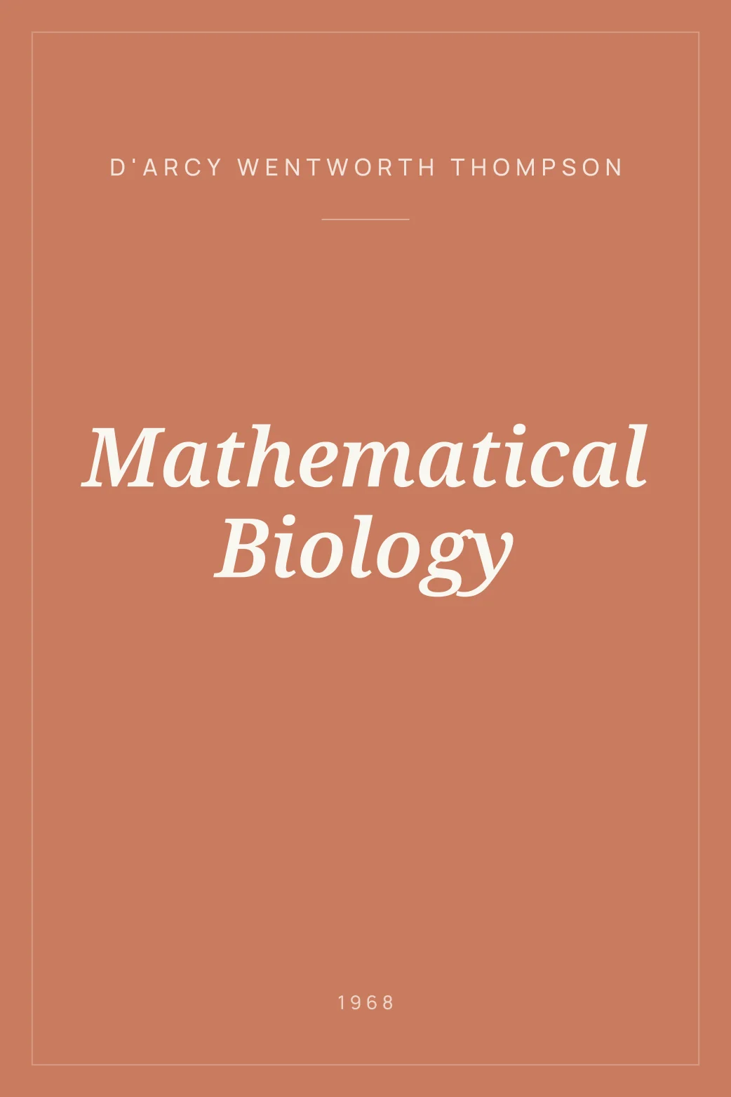 Portada de Mathematical Biology