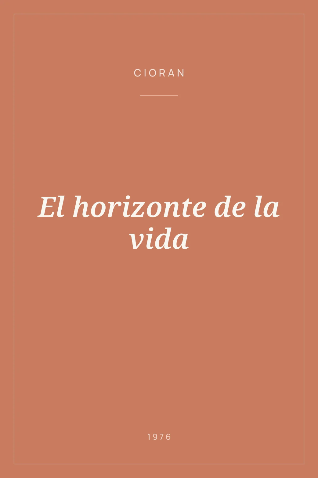 Portada de El horizonte de la vida