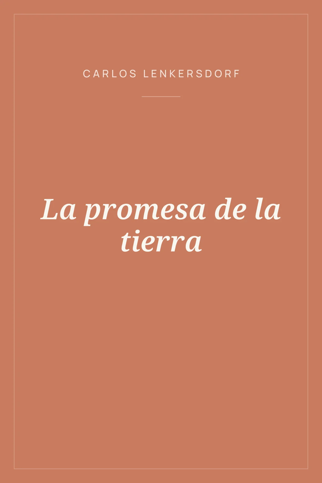 Portada de La promesa de la tierra