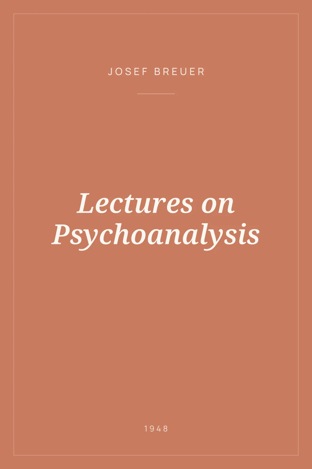Portada de Lectures on Psychoanalysis