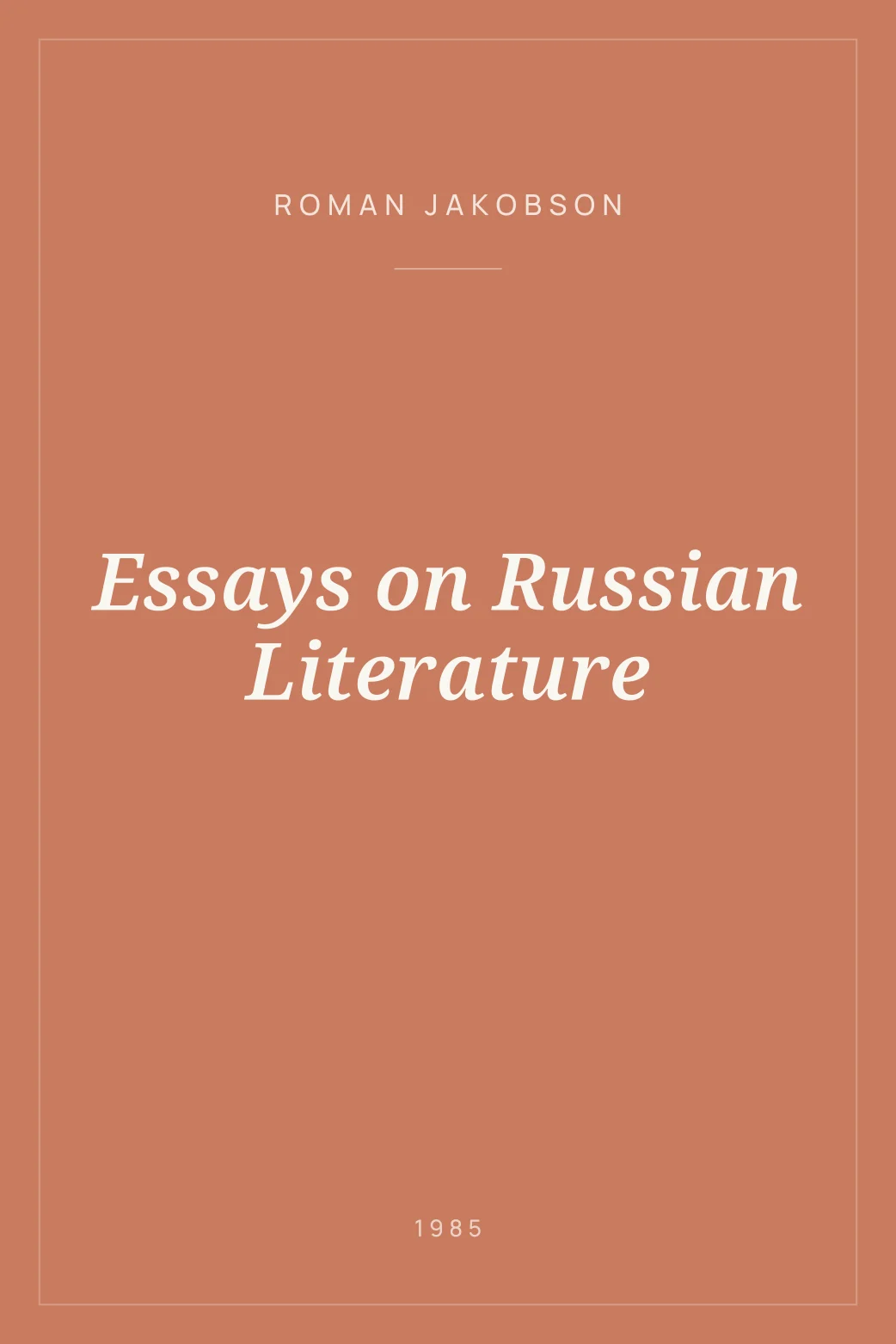 Portada de Essays on Russian Literature