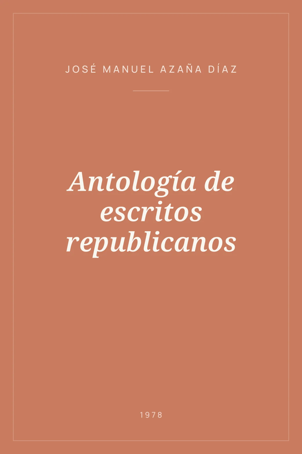 Portada de Antología de escritos republicanos