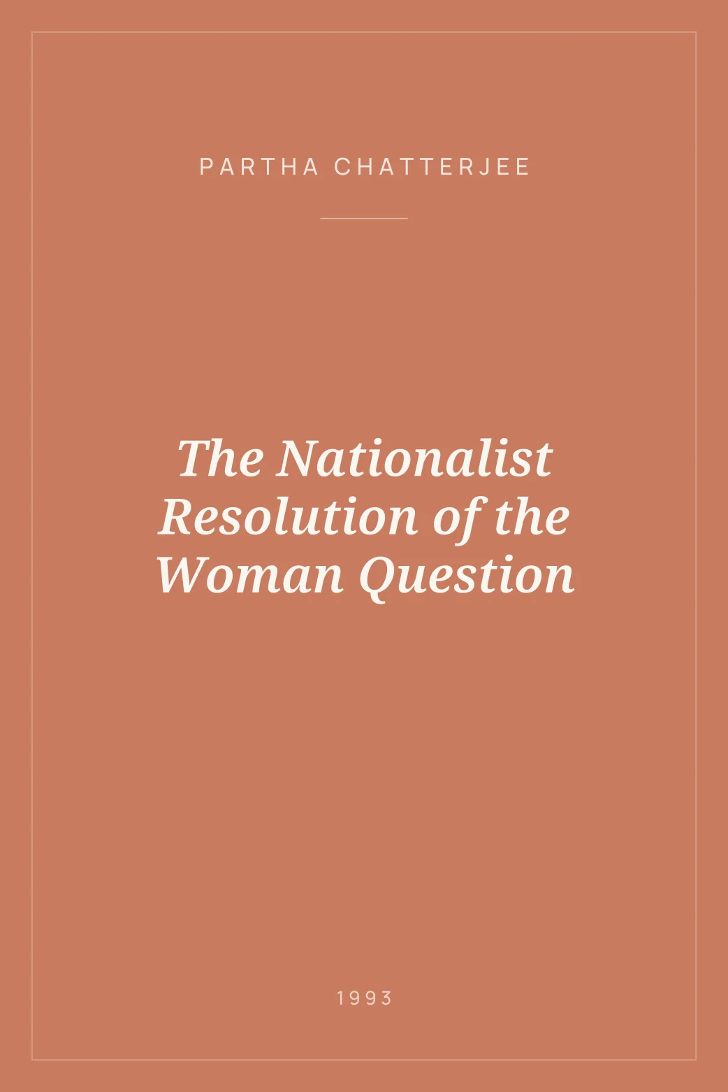 Portada de The Nationalist Resolution of the Woman Question