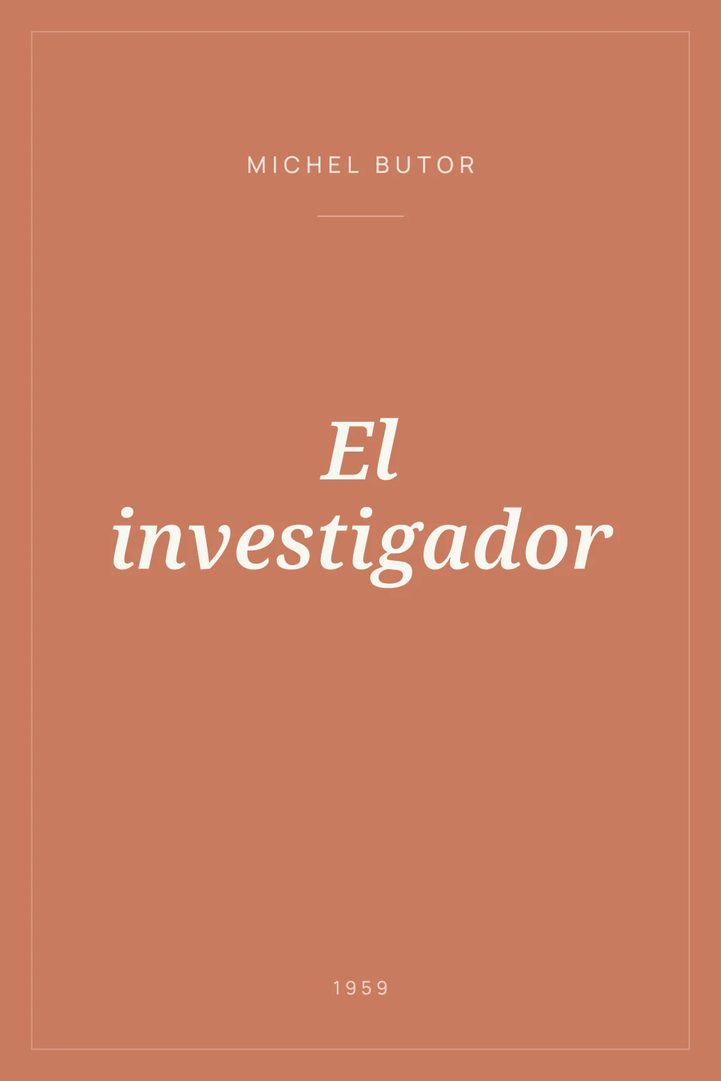 Portada de El investigador