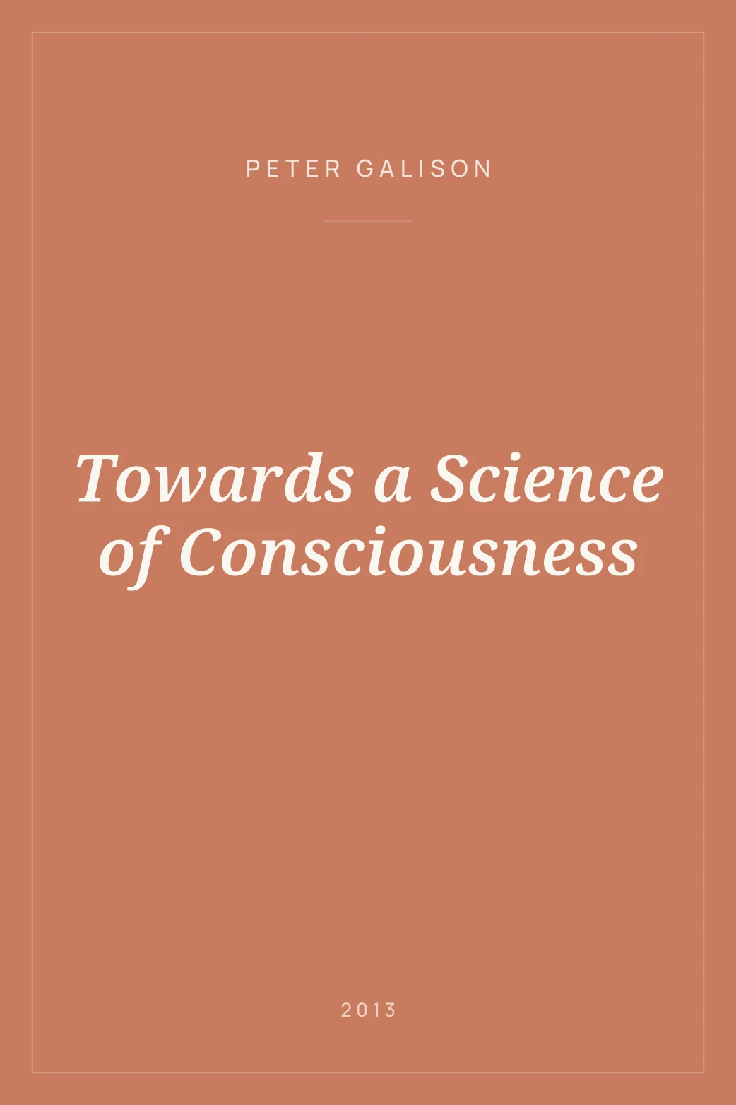 Portada de Towards a Science of Consciousness