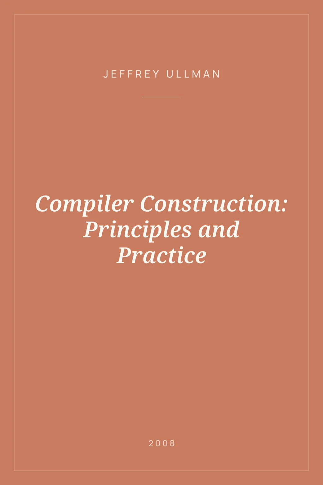 Portada de Compiler Construction: Principles and Practice