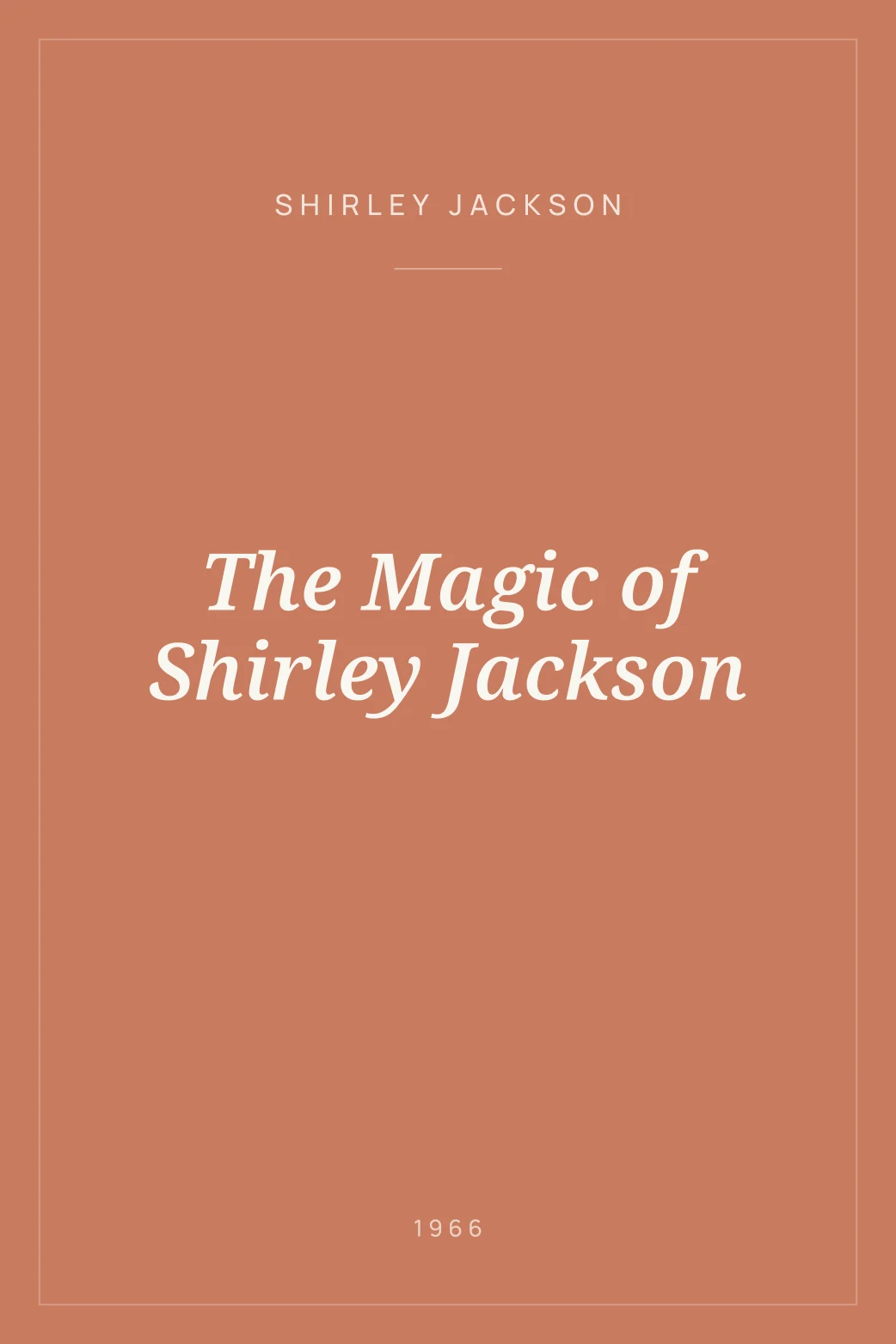 Portada de The Magic of Shirley Jackson