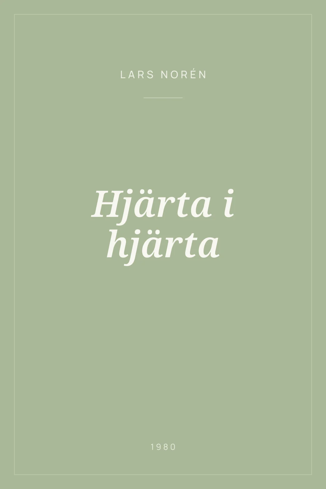 Portada de Hjärta i hjärta