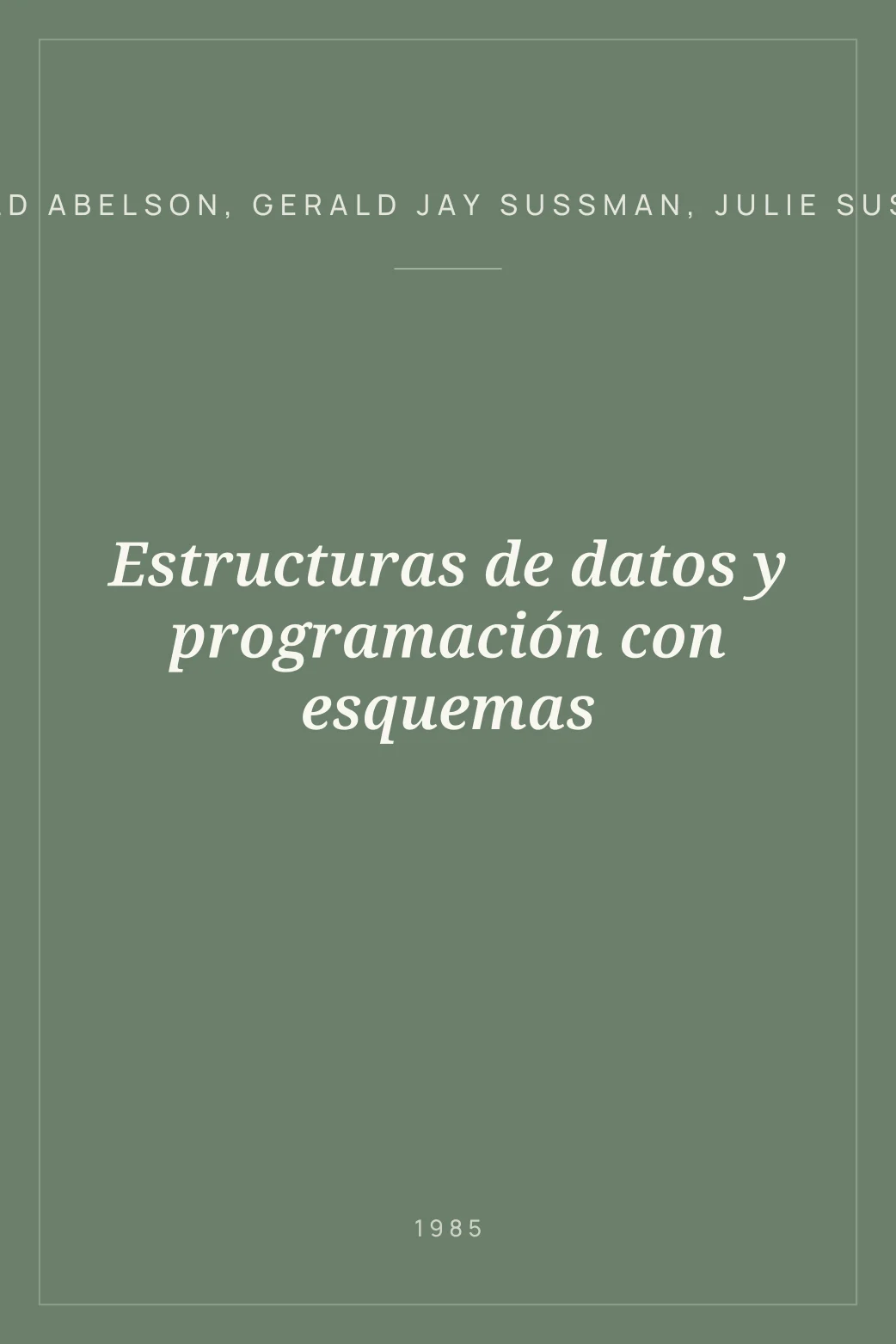 Portada de Estructuras de datos y programación con esquemas