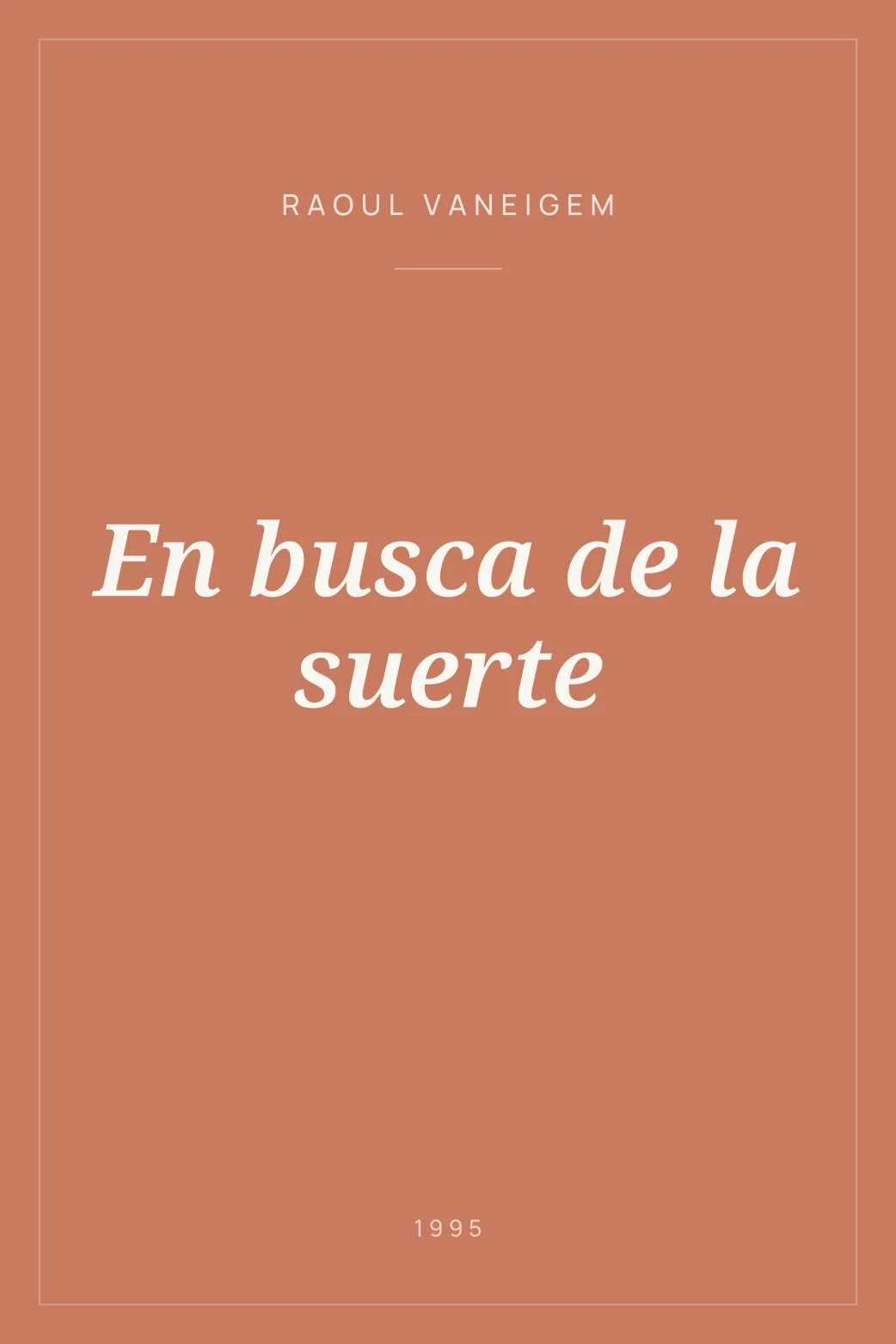 Portada de En busca de la suerte