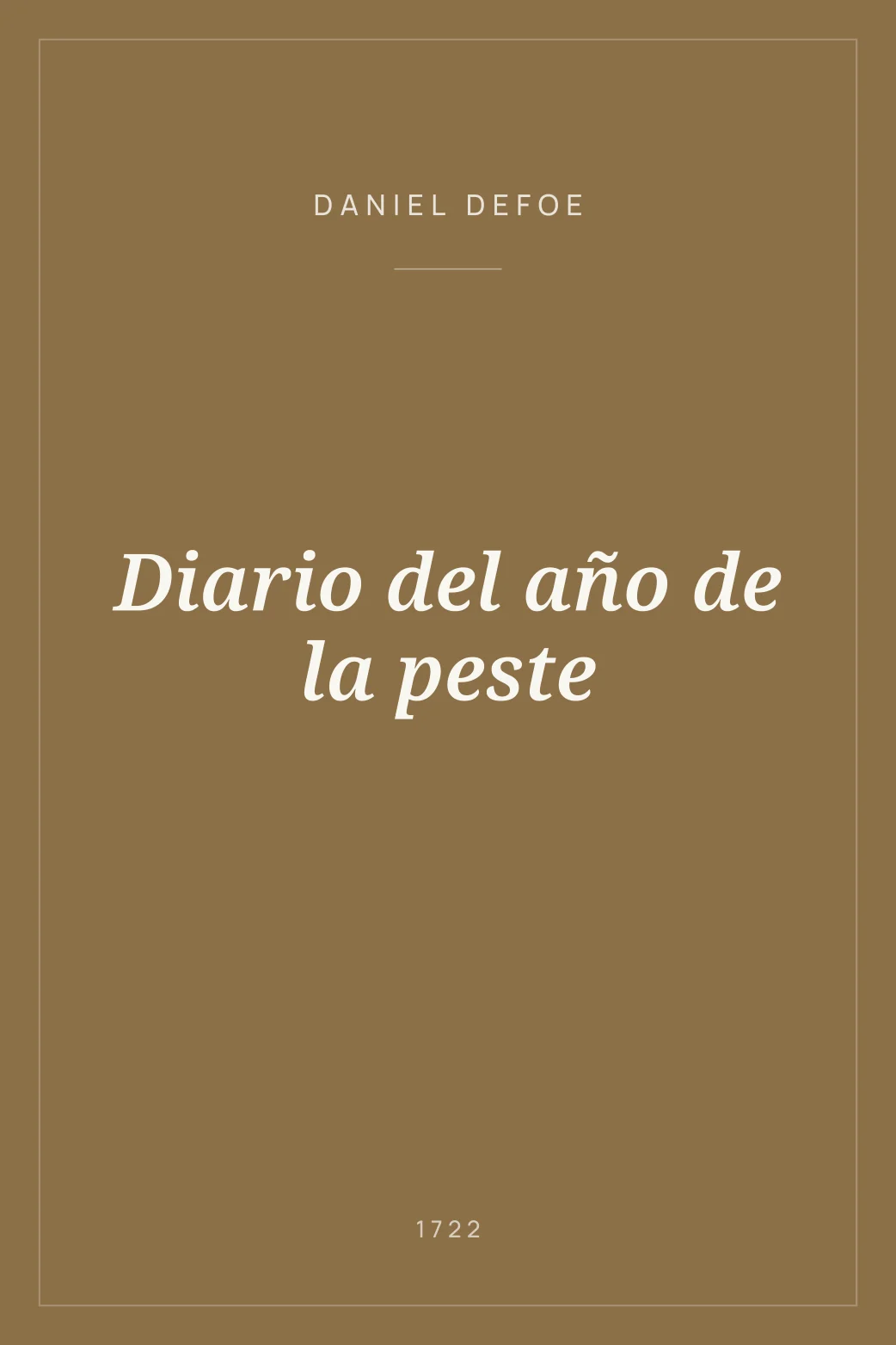 Portada de Diario del año de la peste