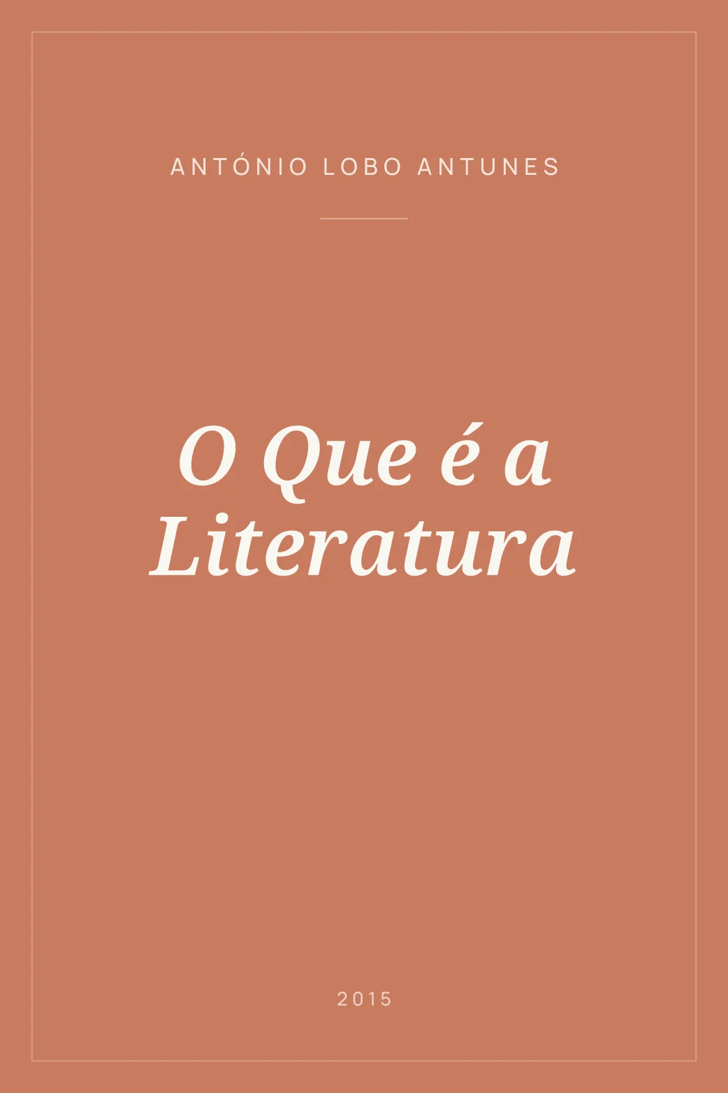 Portada de O Que é a Literatura