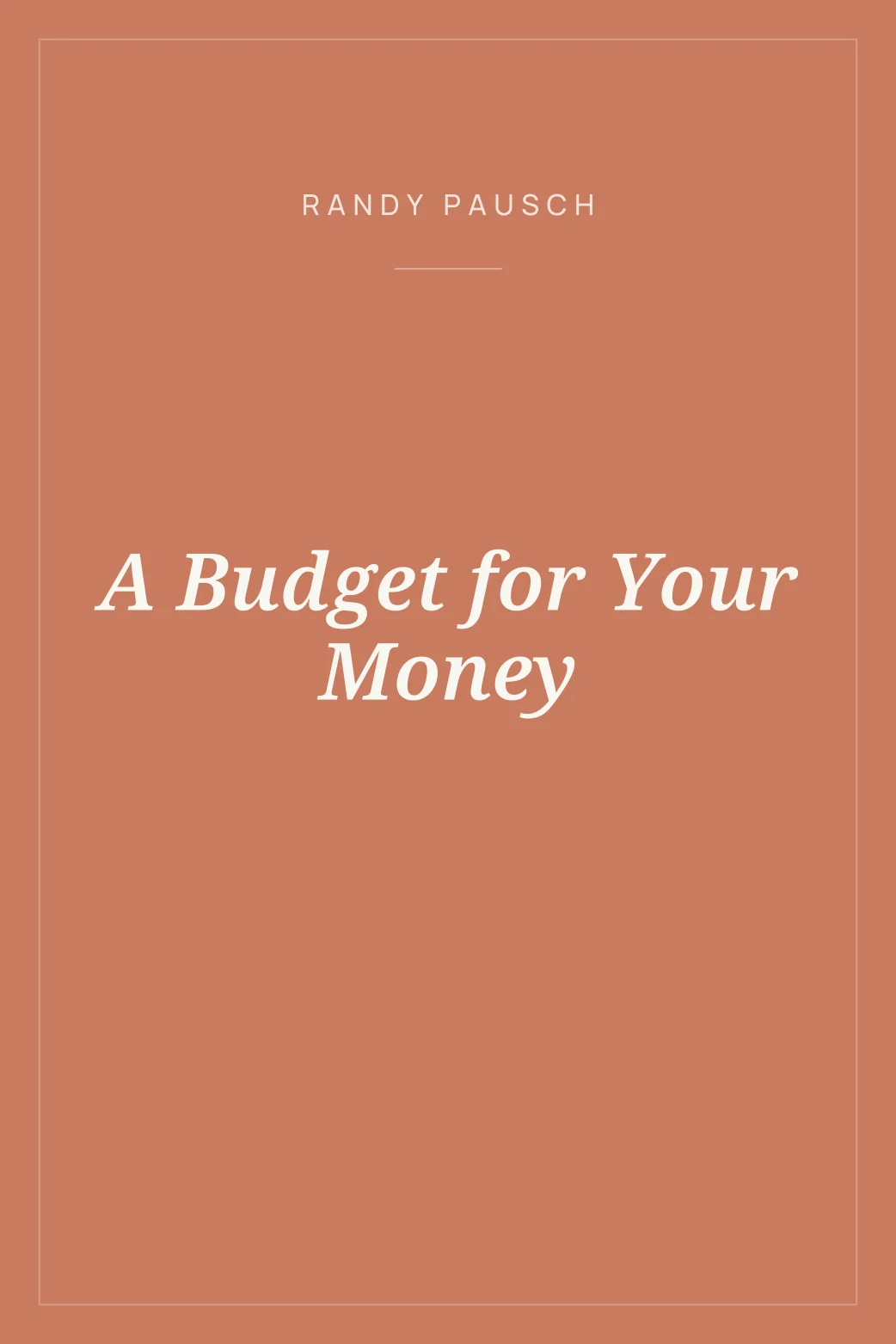 Portada de A Budget for Your Money
