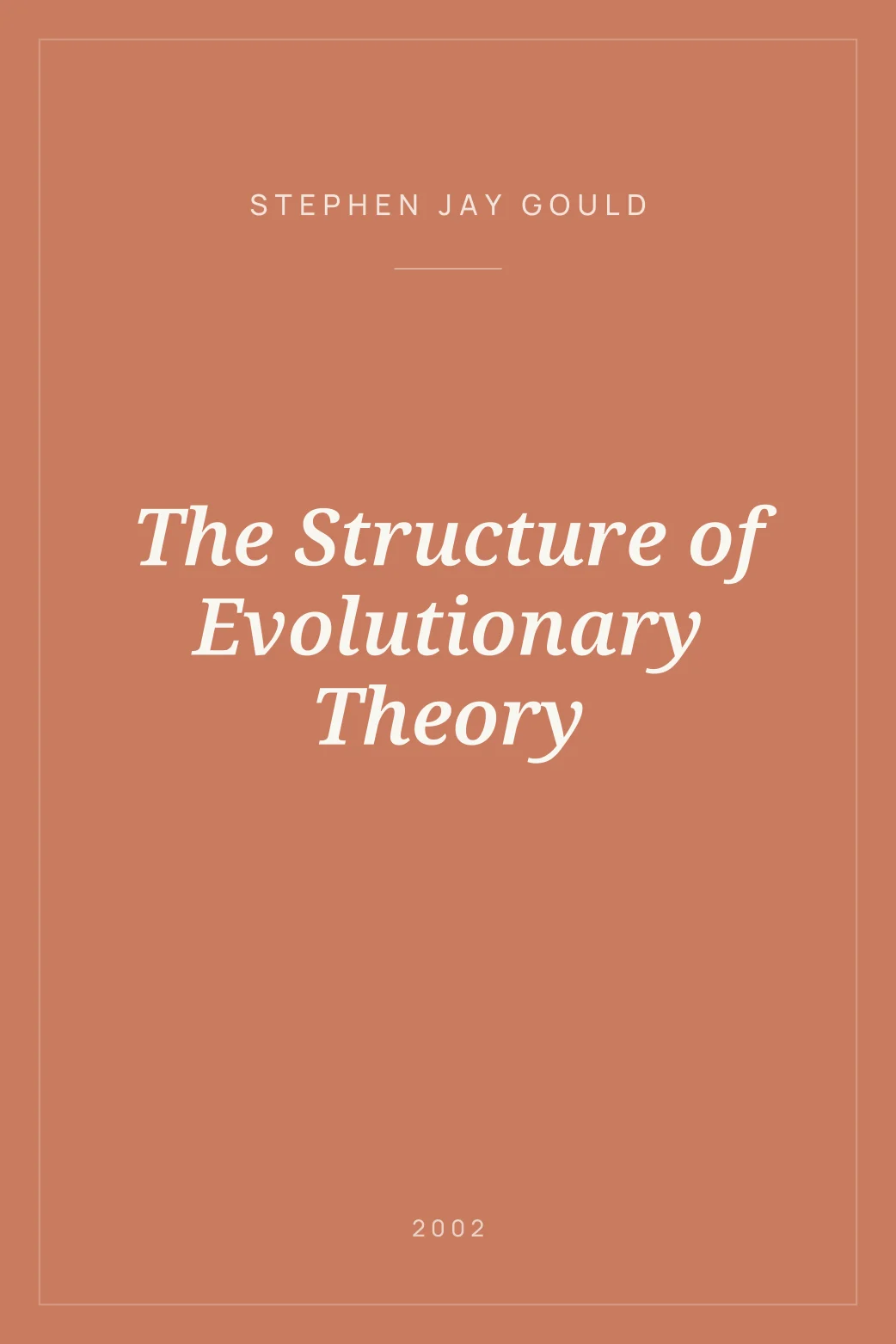 Portada de The Structure of Evolutionary Theory