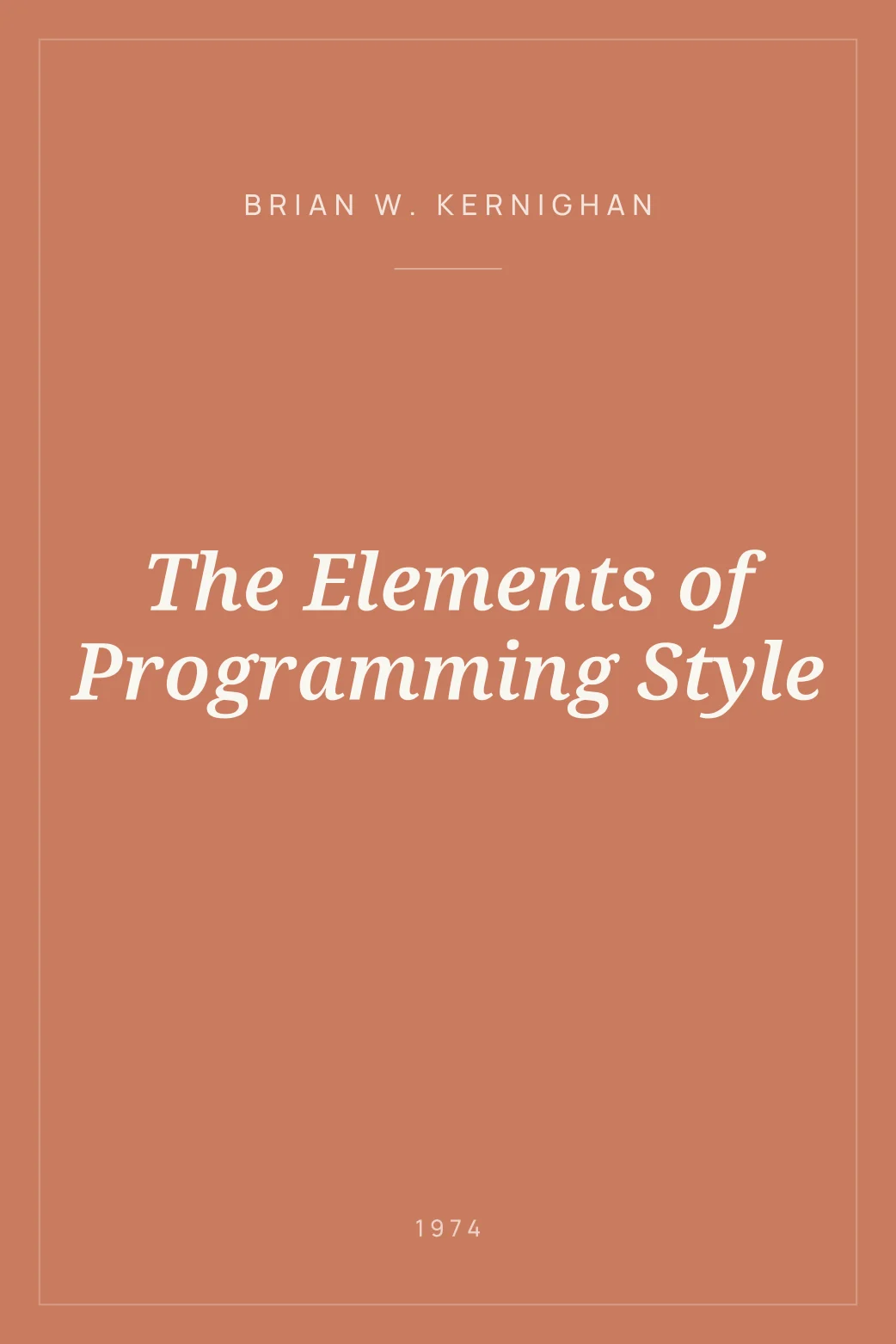 Portada de The Elements of Programming Style