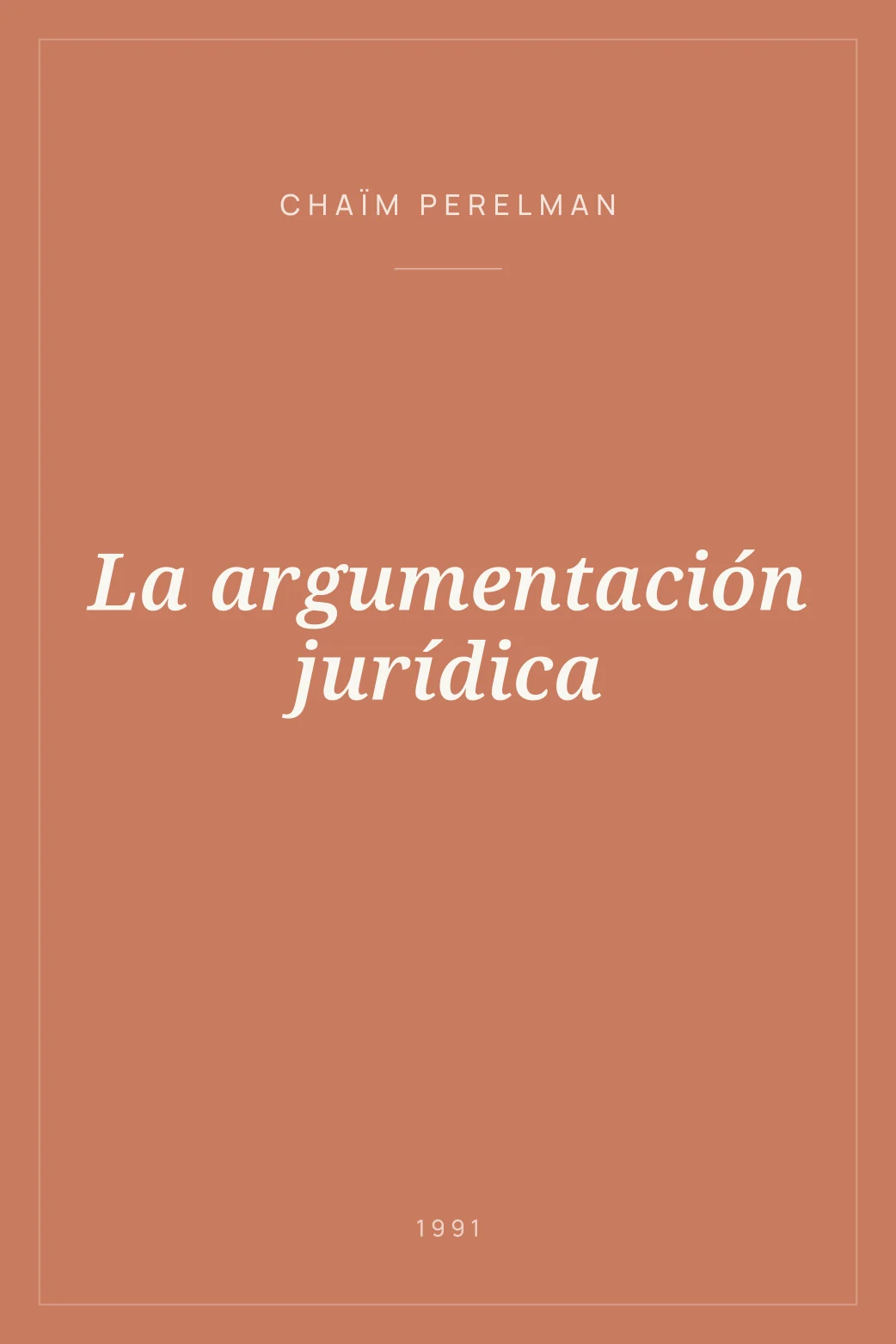 Portada de La argumentación jurídica