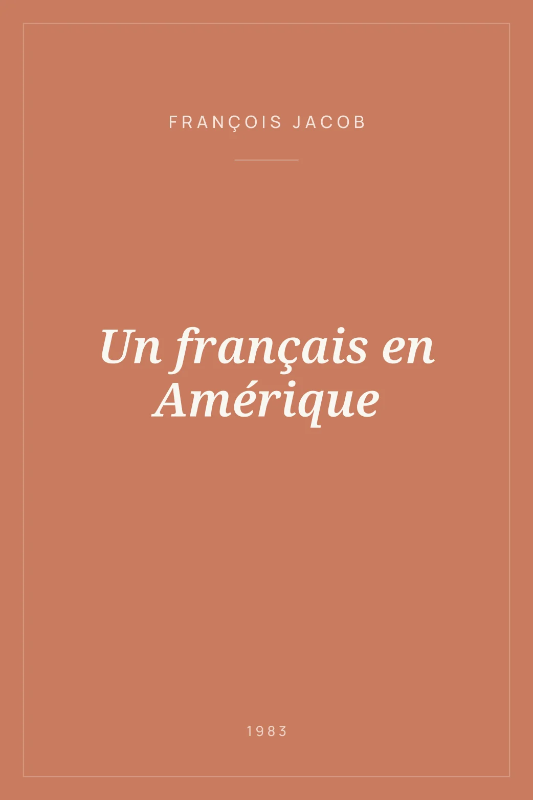 Portada de Un français en Amérique