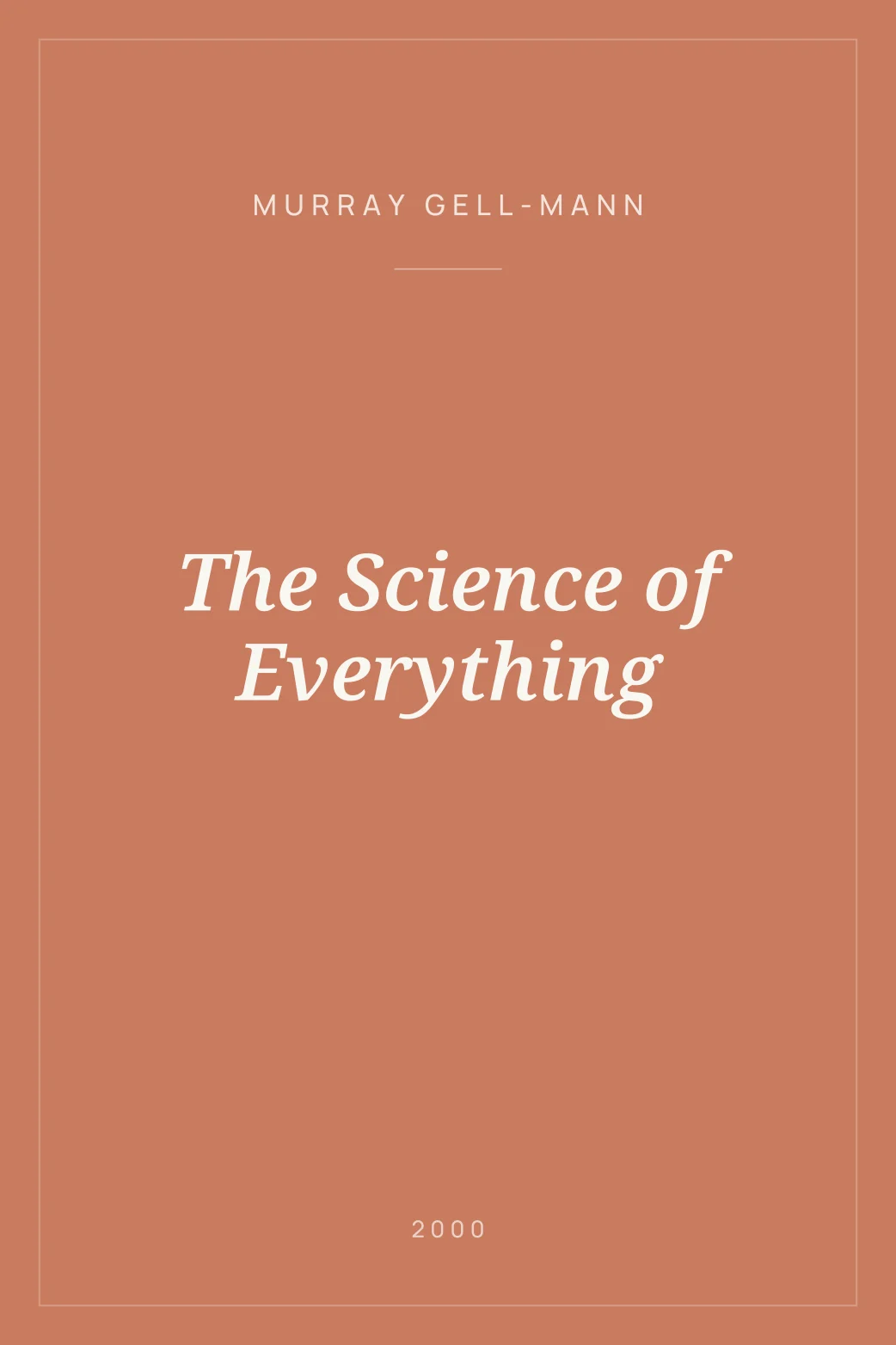 Portada de The Science of Everything