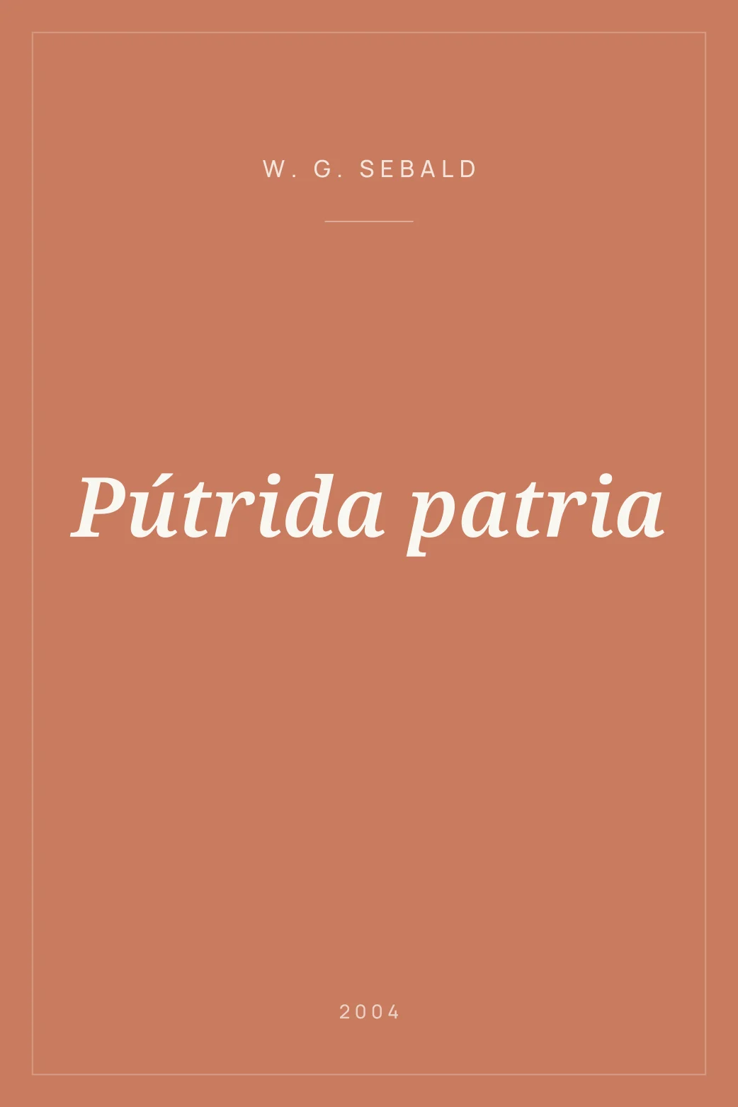 Portada de Pútrida patria