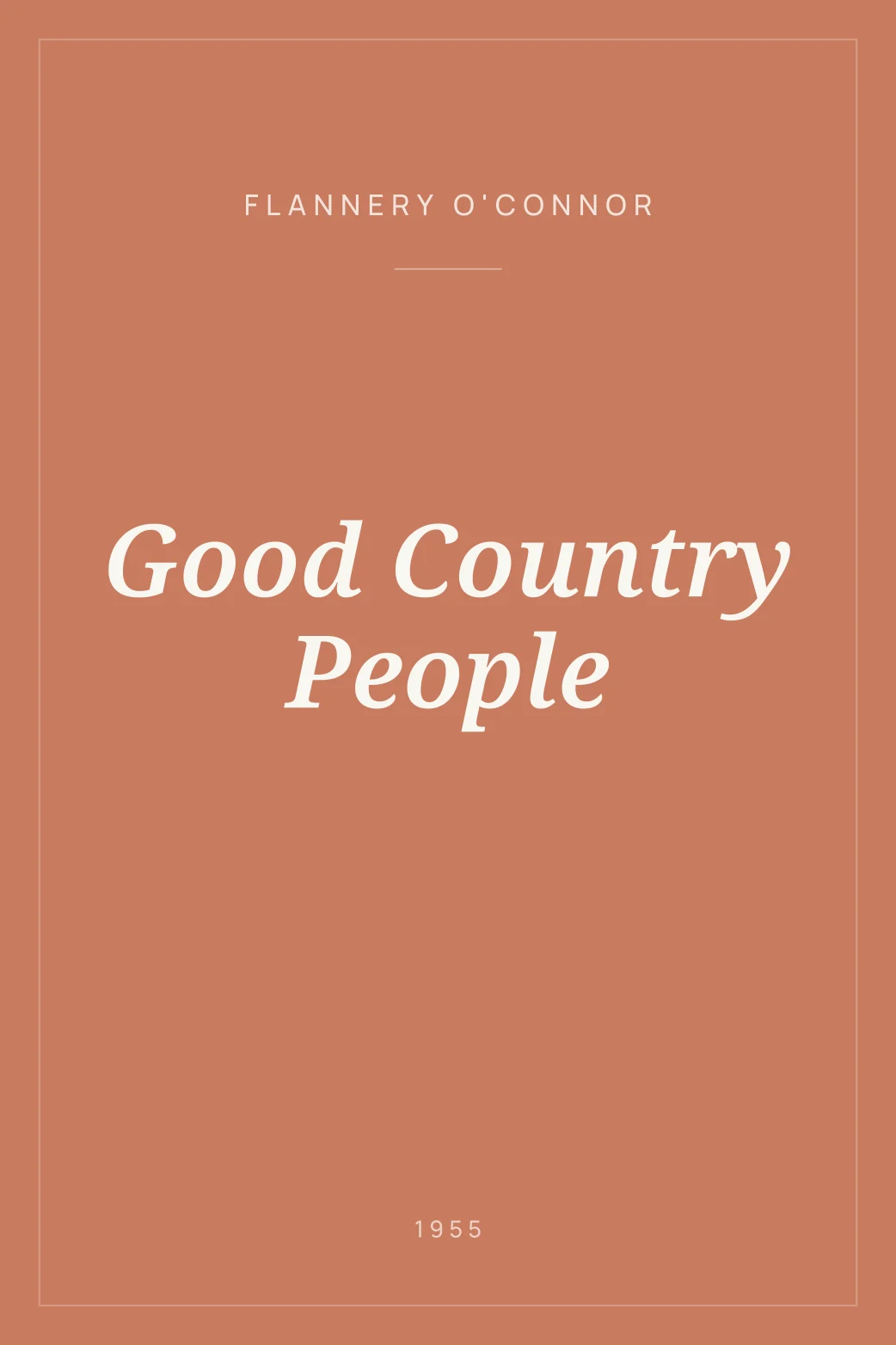 Portada de Good Country People