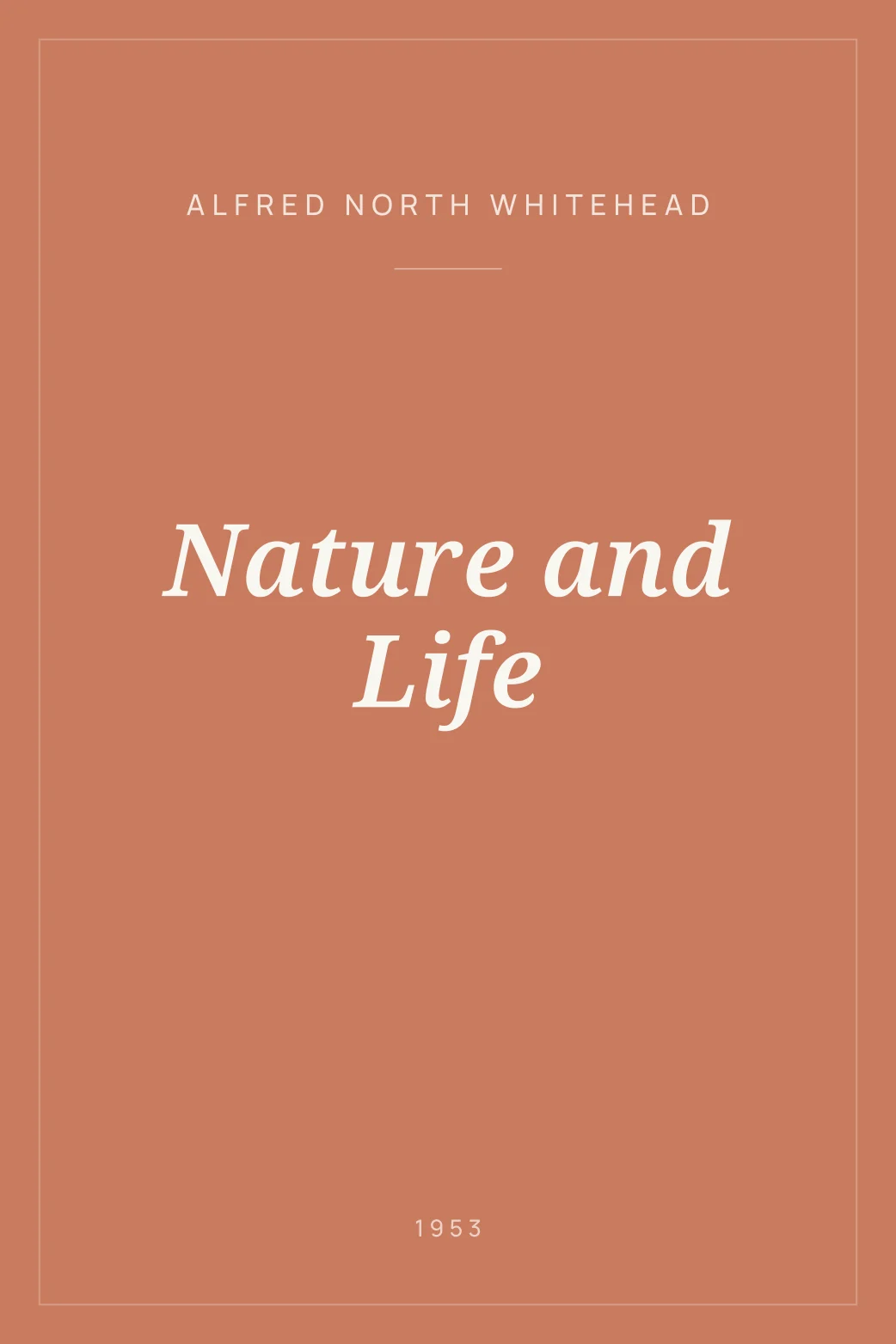 Portada de Nature and Life
