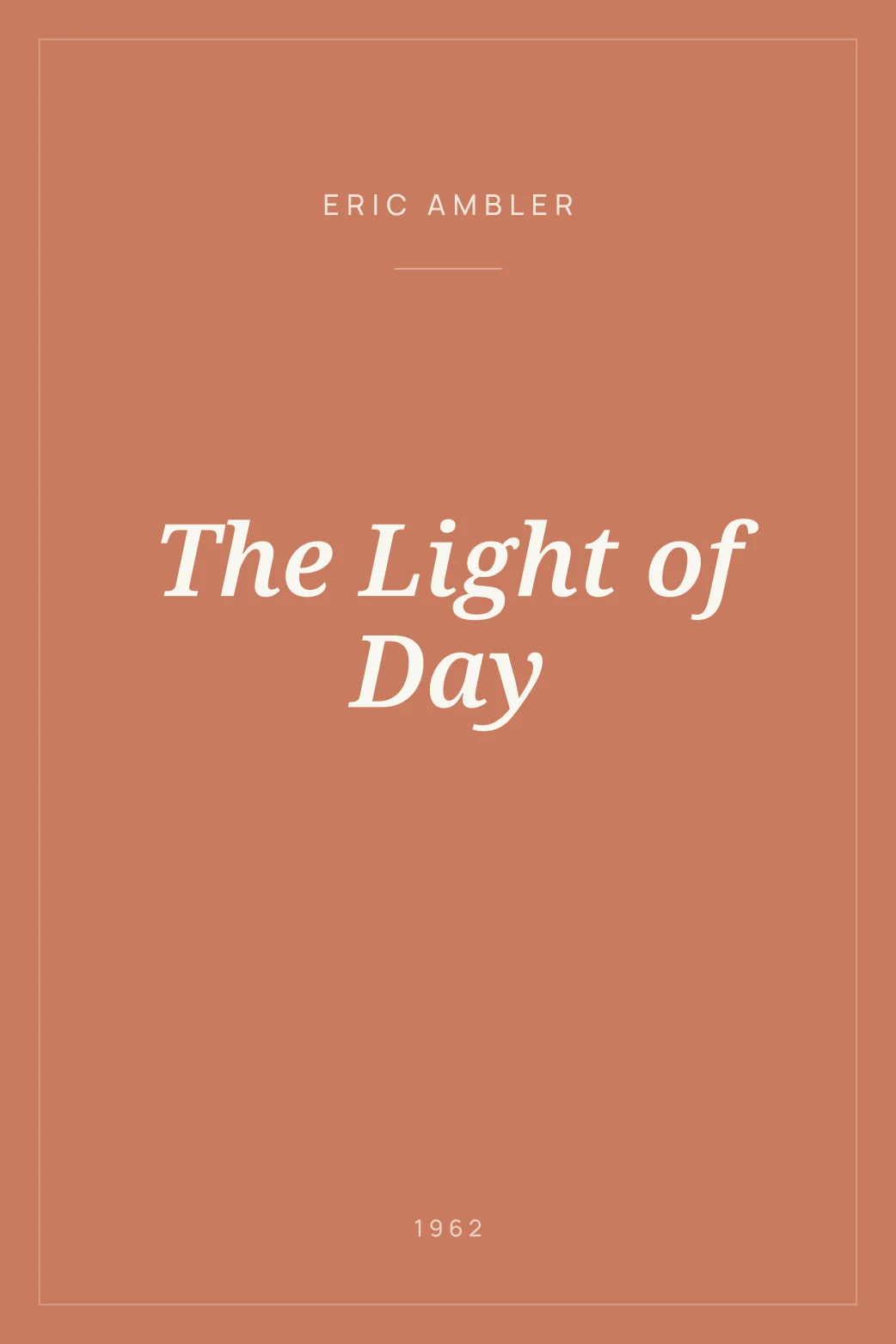 Portada de The Light of Day