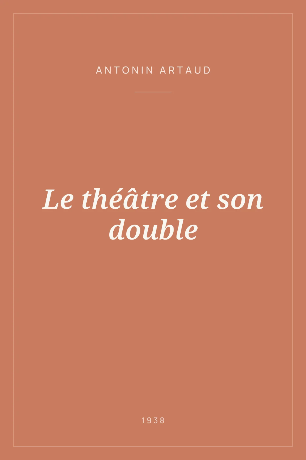 Portada de Le théâtre et son double