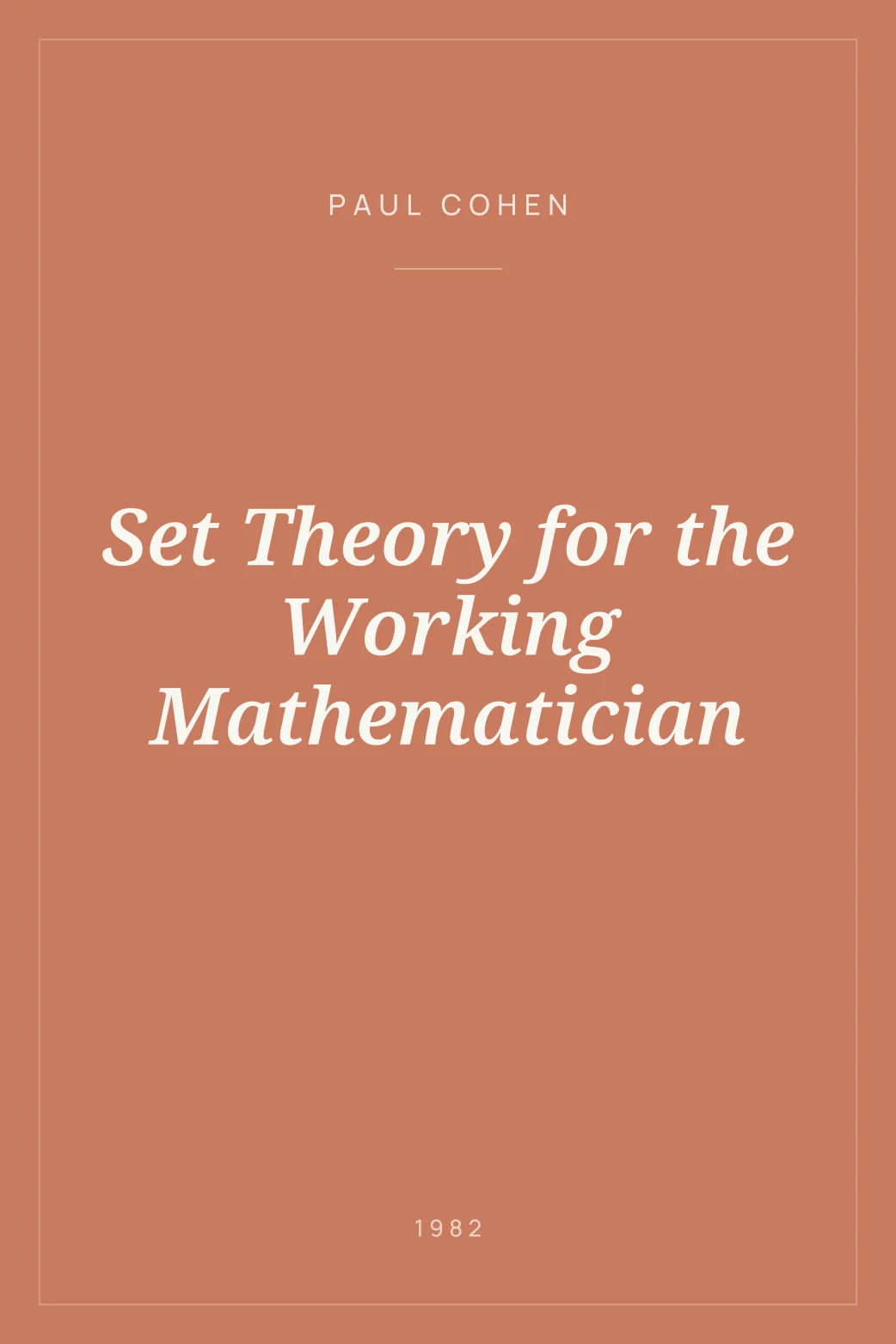 Portada de Set Theory for the Working Mathematician