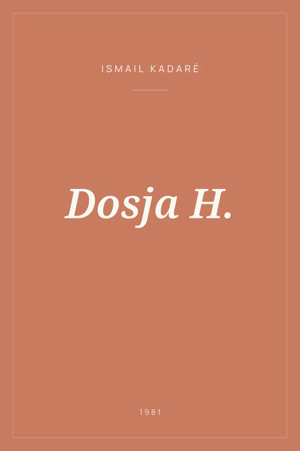 Portada de Dosja H.