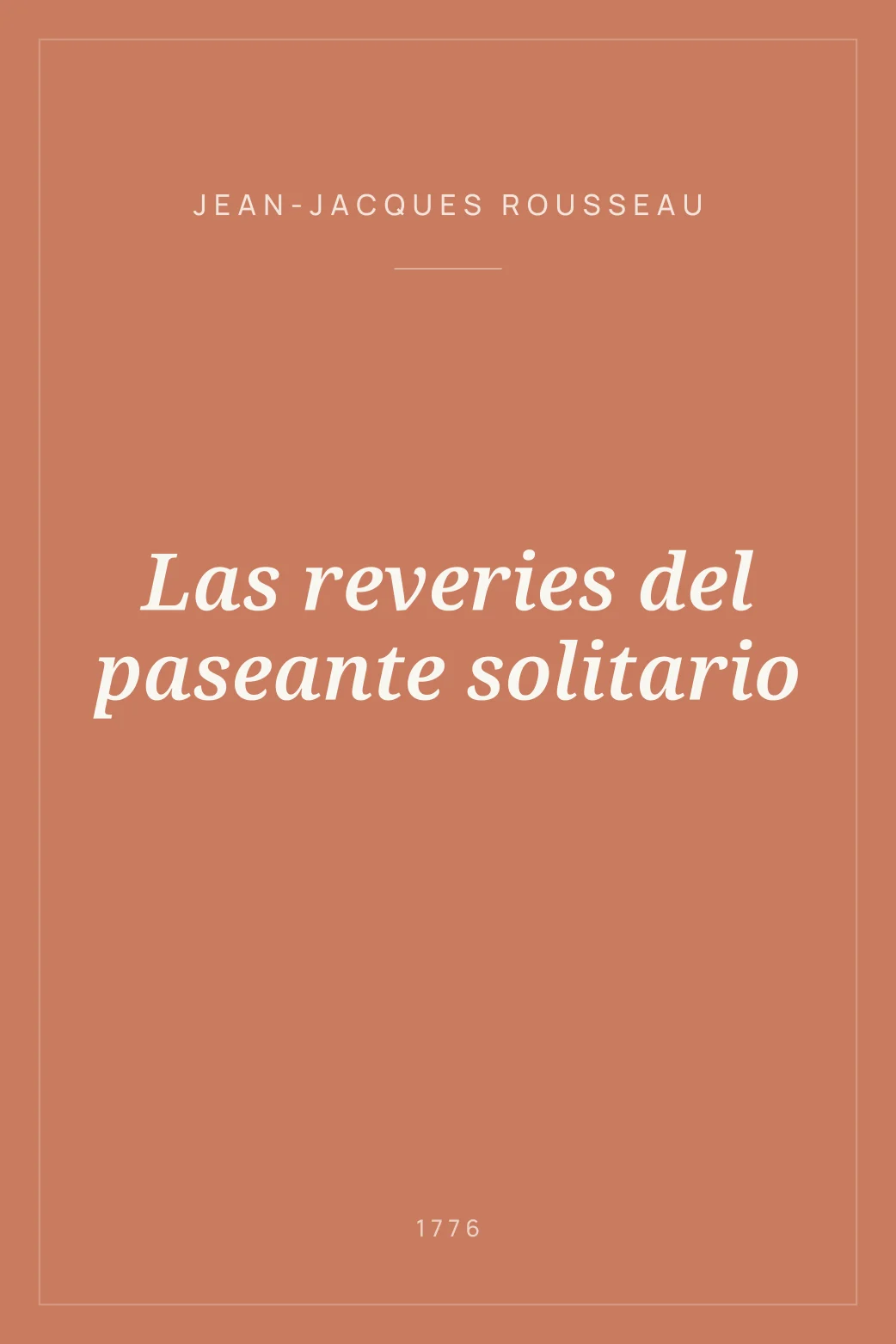 Portada de Las reveries del paseante solitario