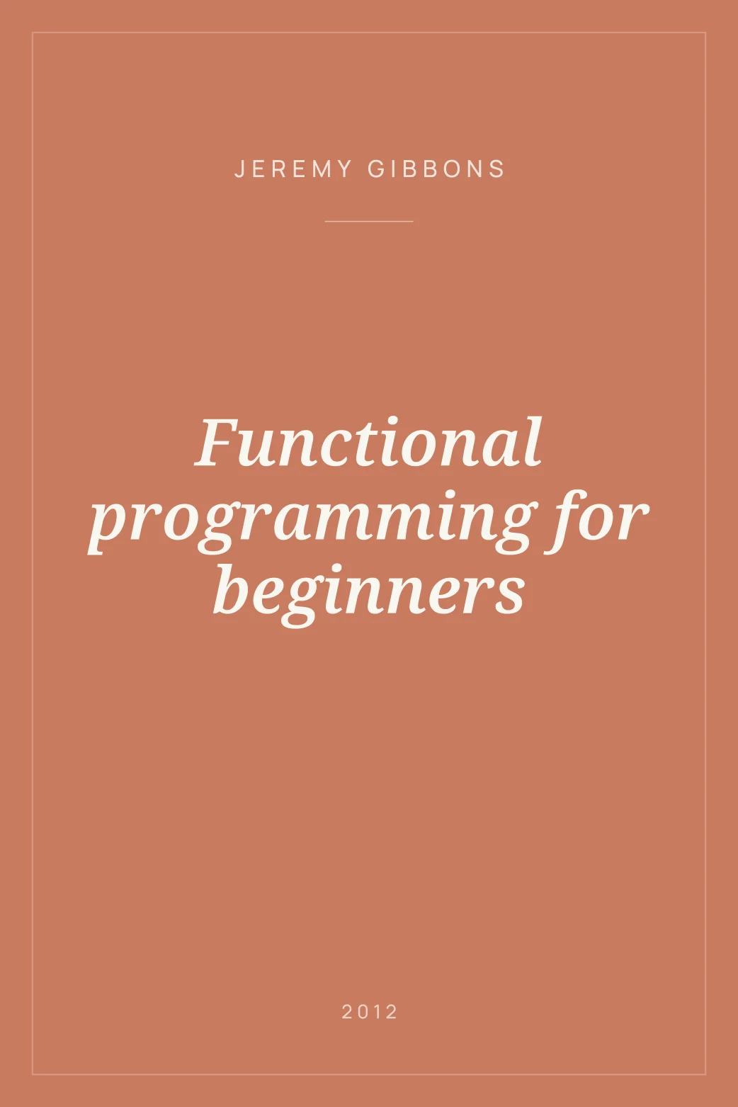 Portada de Functional programming for beginners