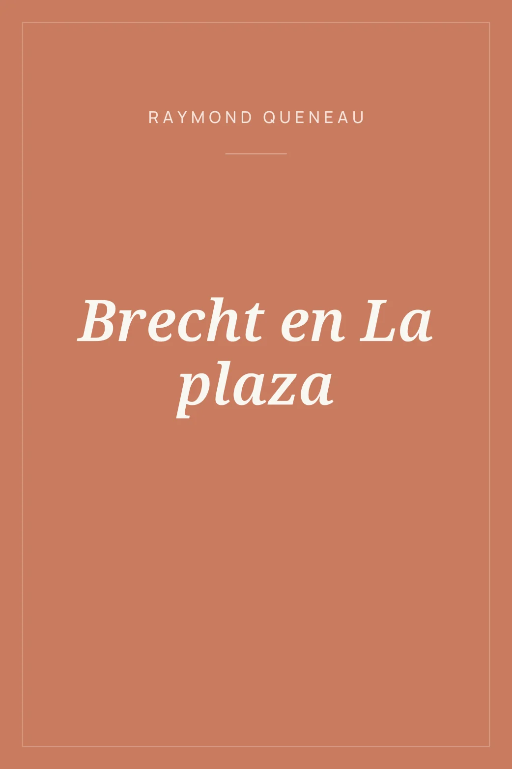Portada de Brecht en La plaza