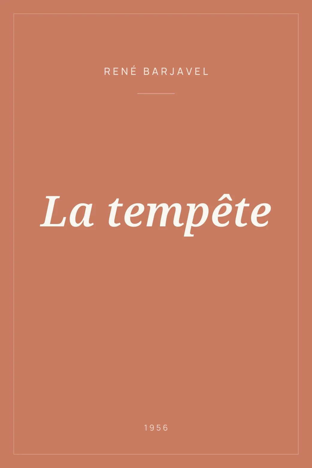 Portada de La tempête