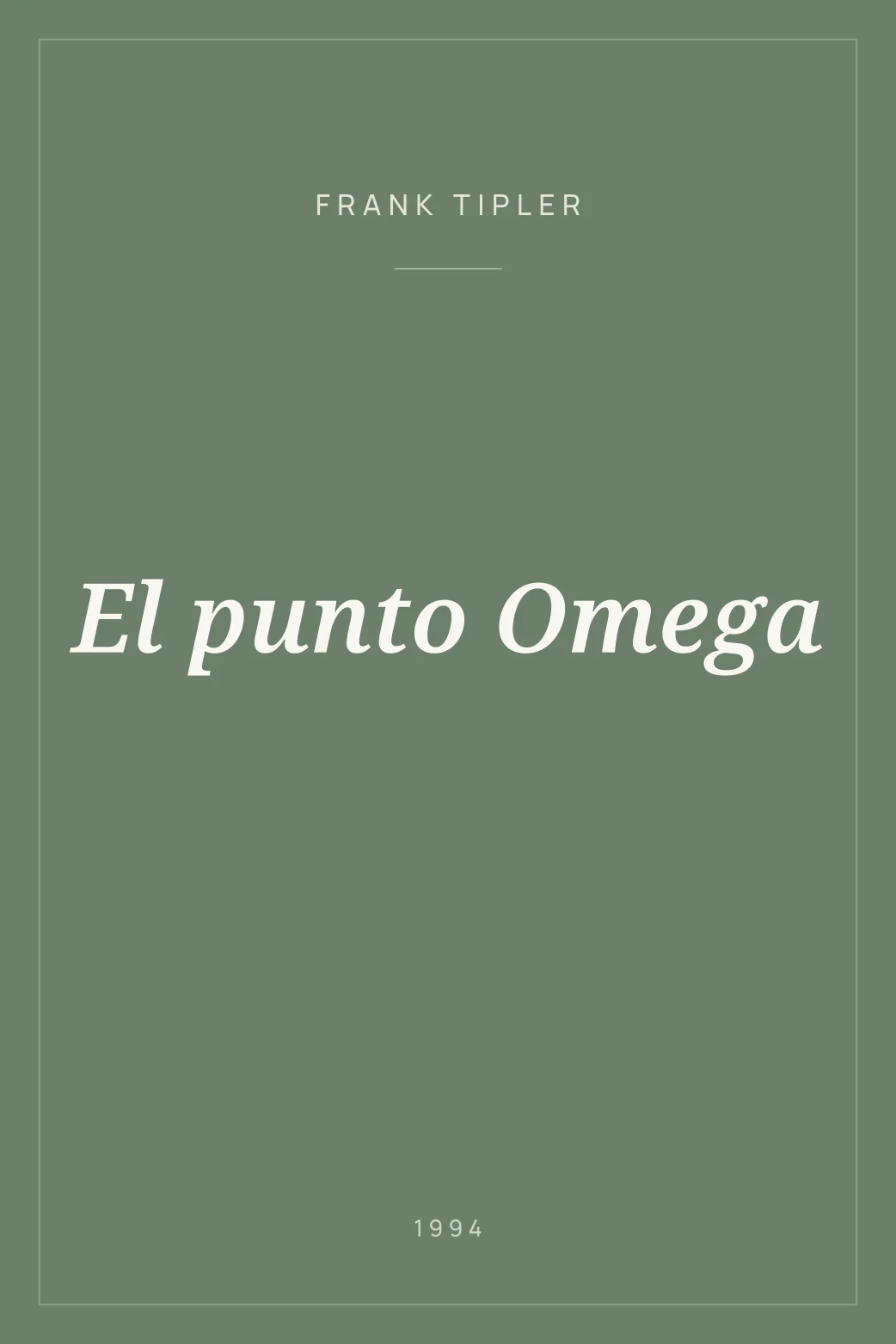 Portada de El punto Omega