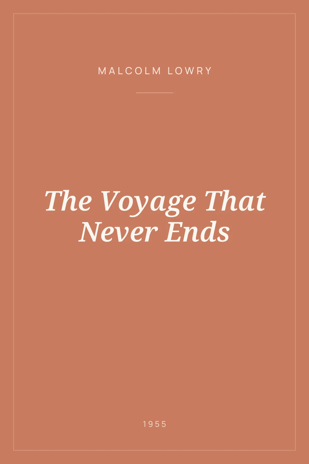 Portada de The Voyage That Never Ends