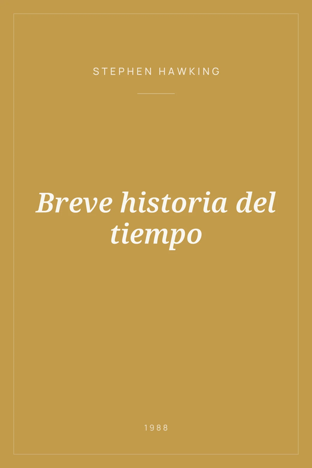 Portada de Breve historia del tiempo