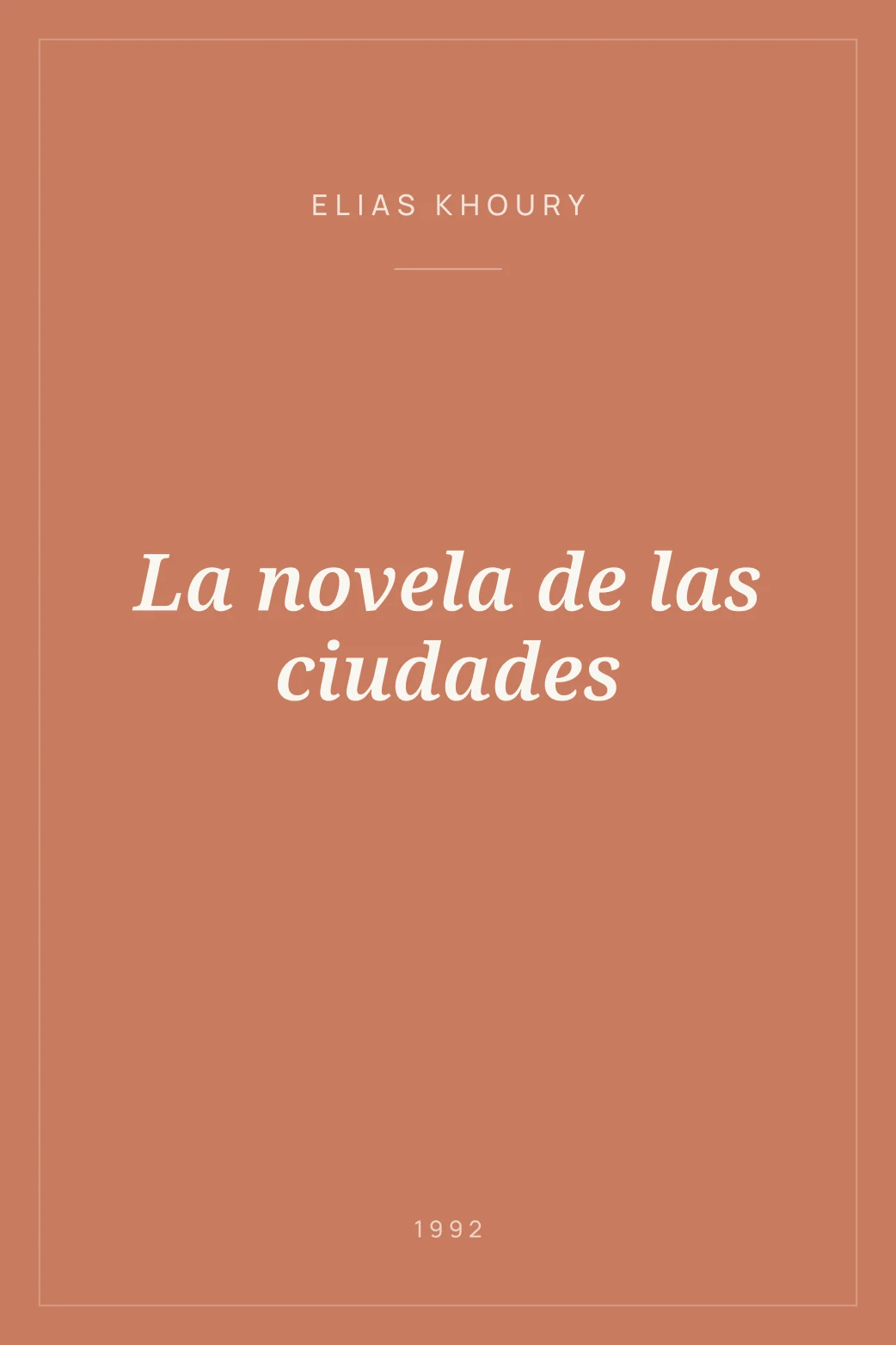 Portada de La novela de las ciudades