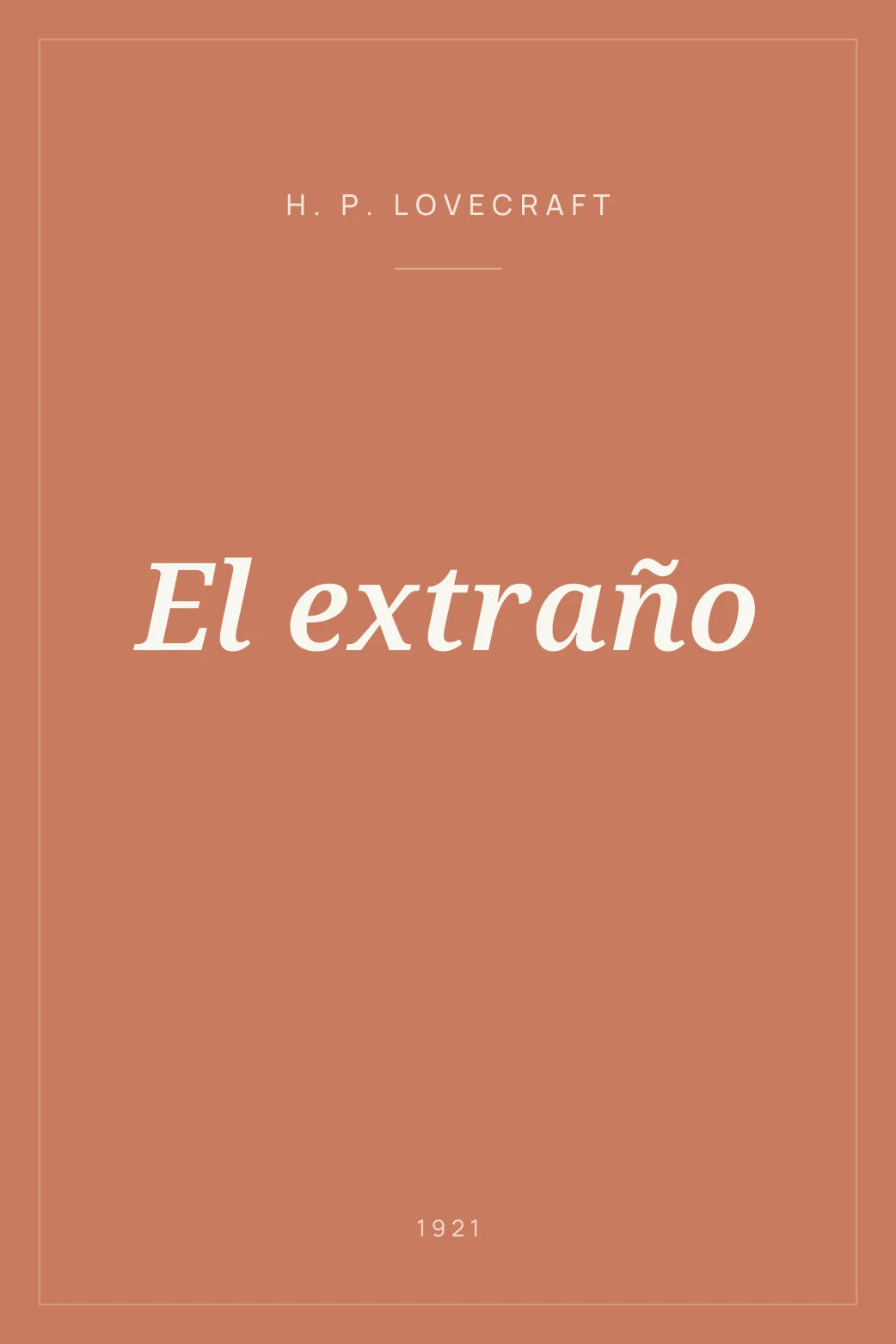 Portada de El extraño