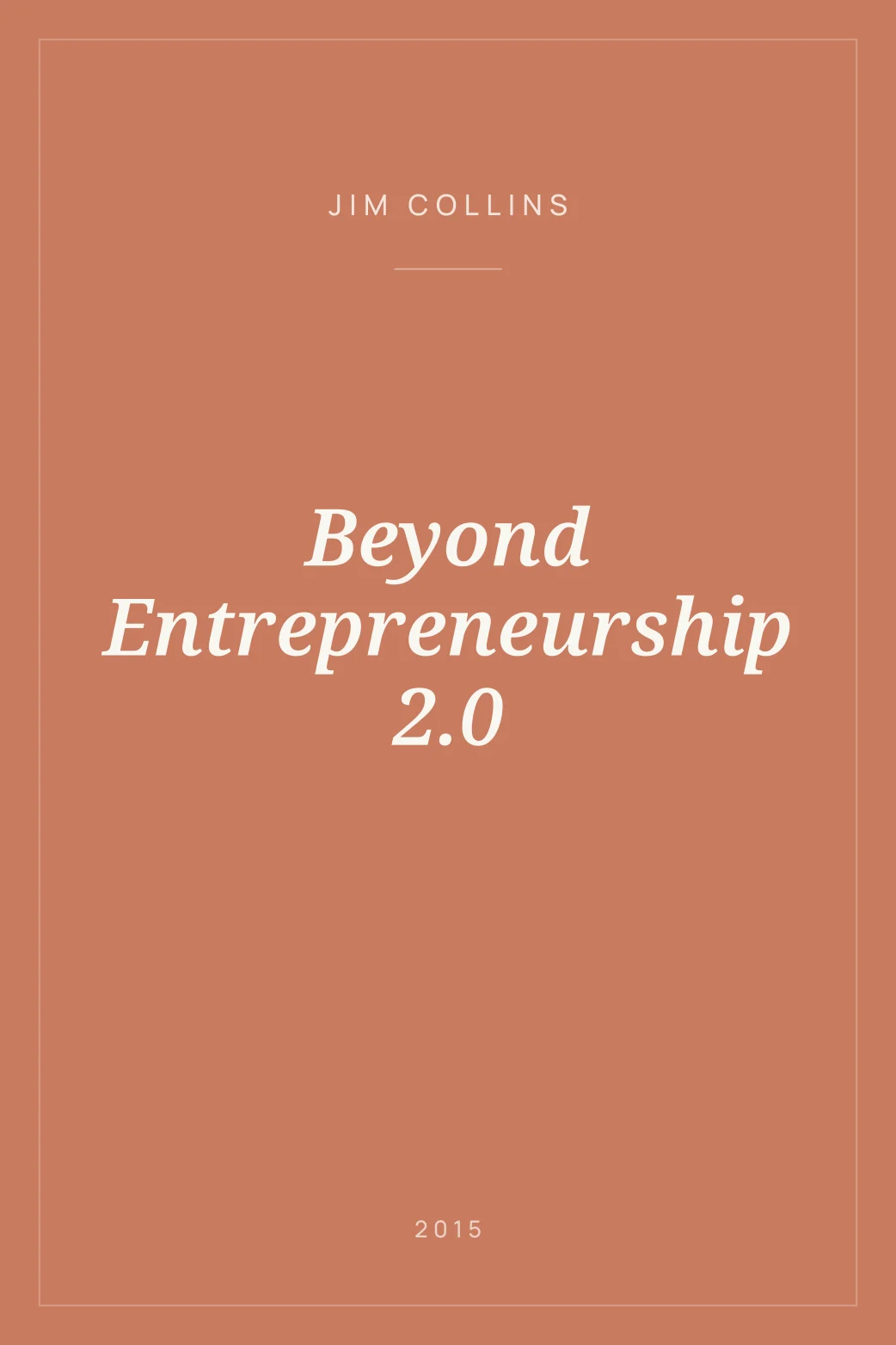 Portada de Beyond Entrepreneurship 2.0