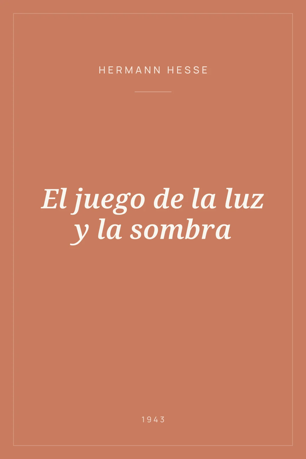 Portada de El juego de la luz y la sombra