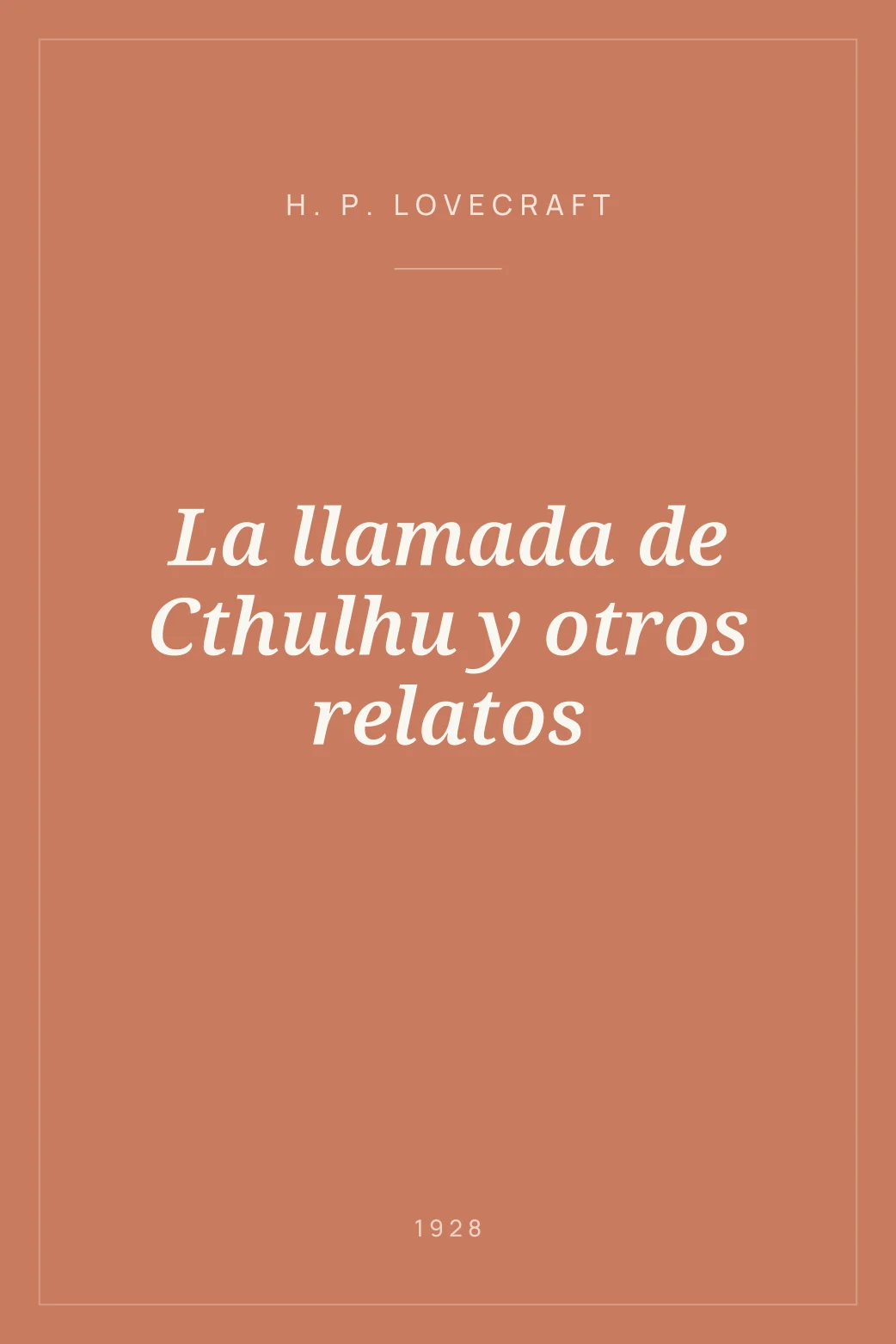 Portada de La llamada de Cthulhu y otros relatos