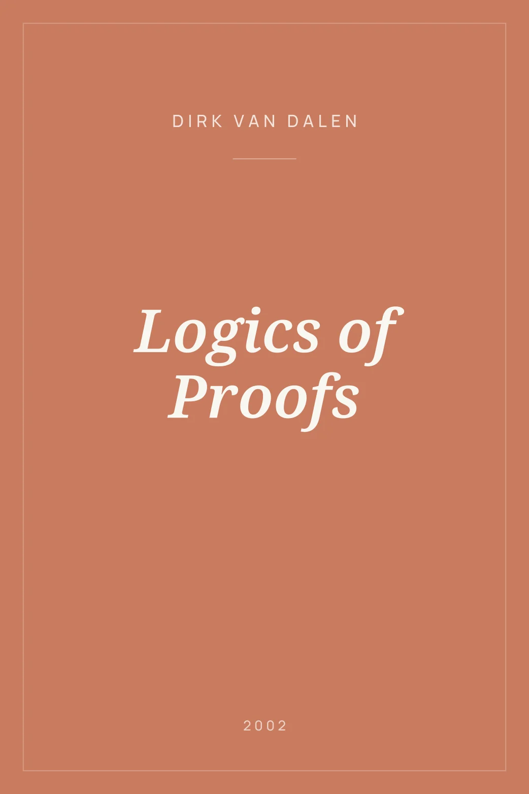 Portada de Logics of Proofs