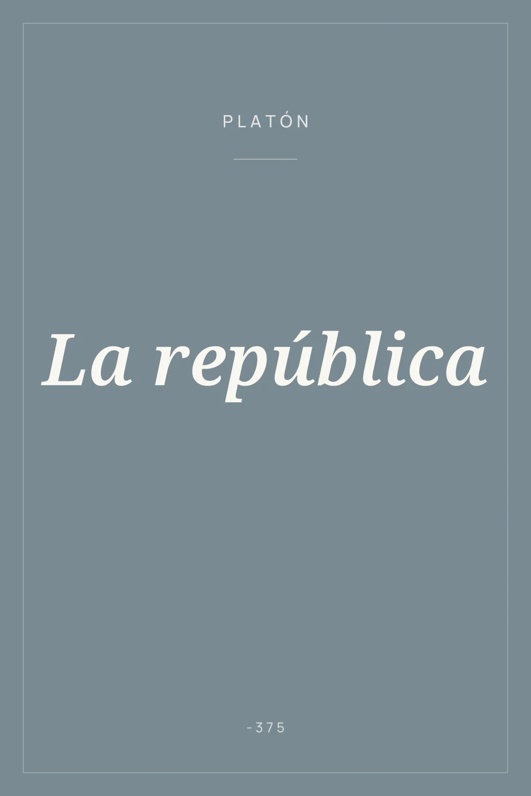 Portada de La república