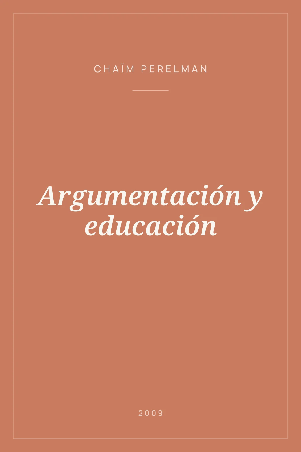 Portada de Argumentación y educación