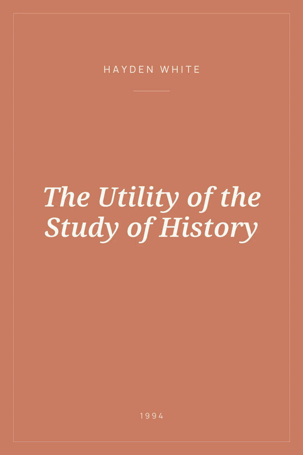 Portada de The Utility of the Study of History