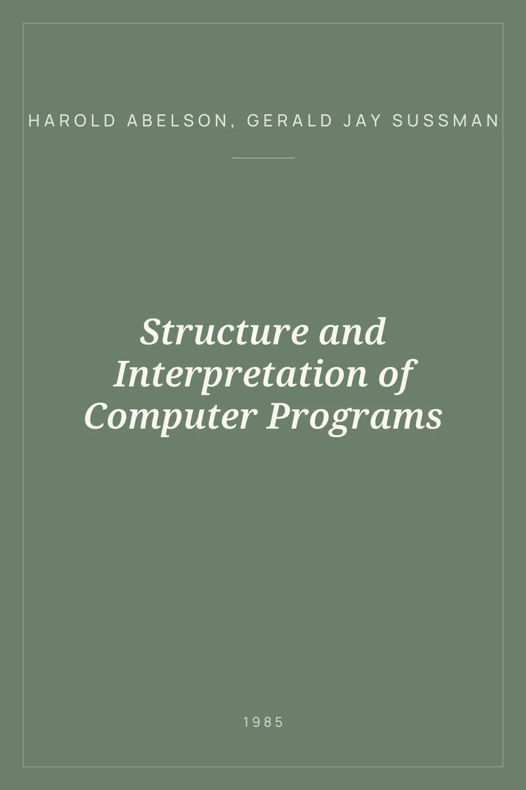 Portada de Structure and Interpretation of Computer Programs