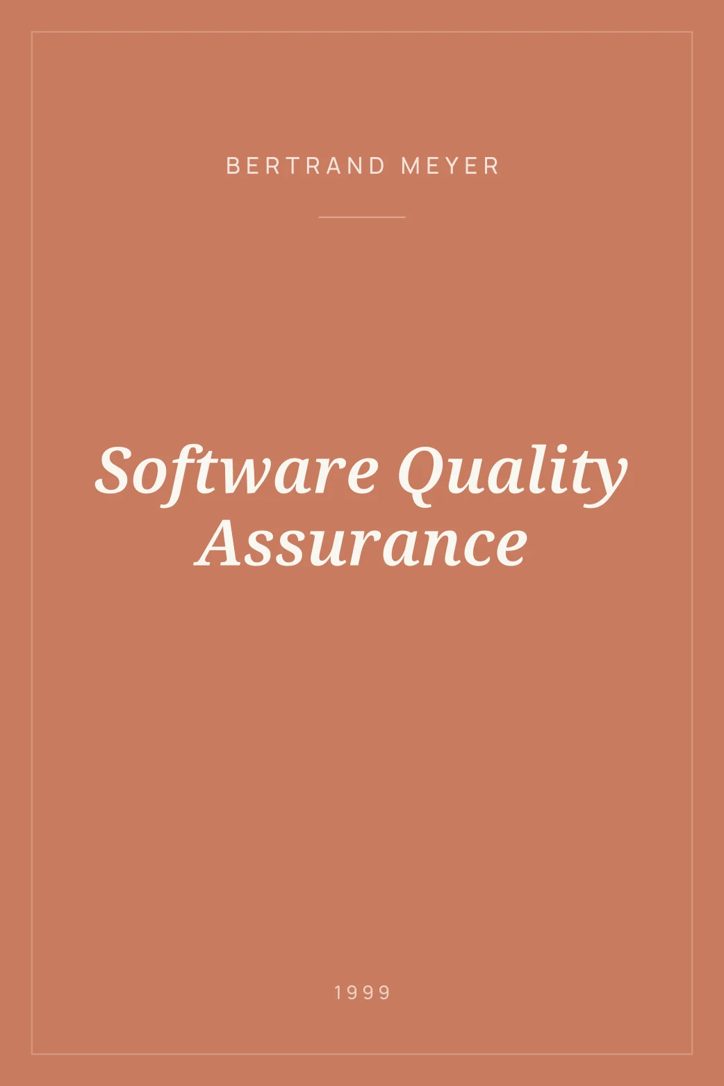 Portada de Software Quality Assurance