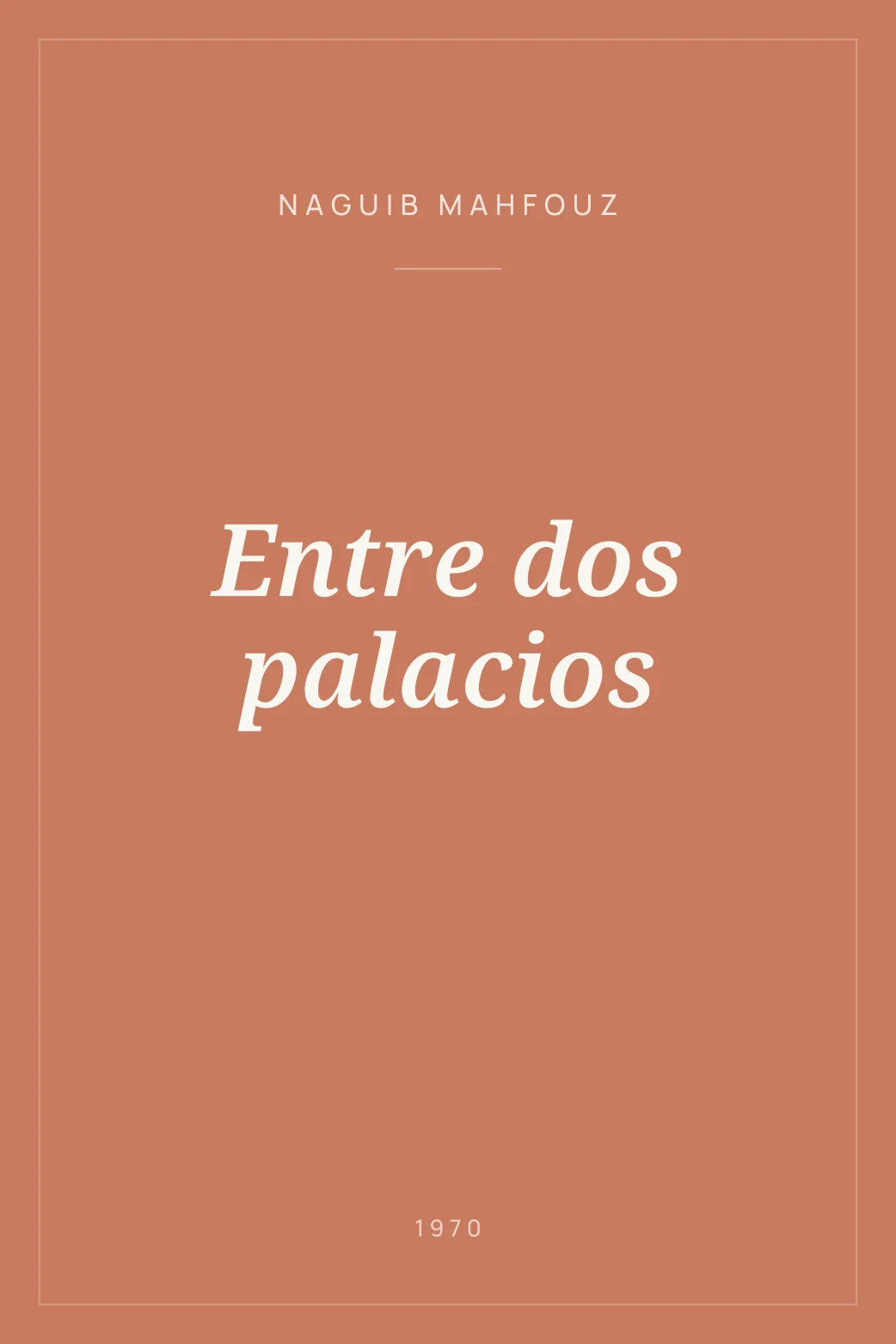 Portada de Entre dos palacios